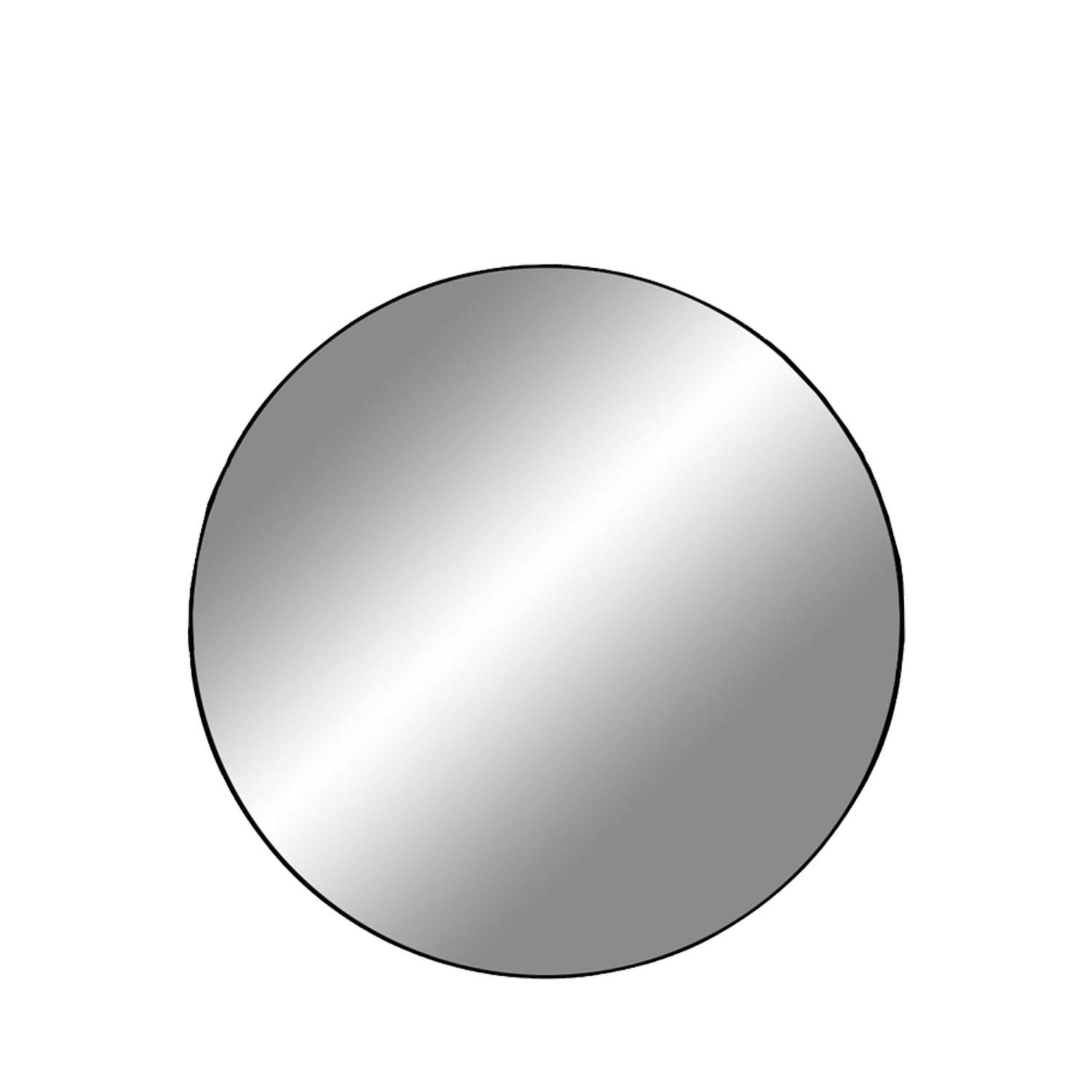 Jersey - Miroir rond en métal ø40cm - Noir