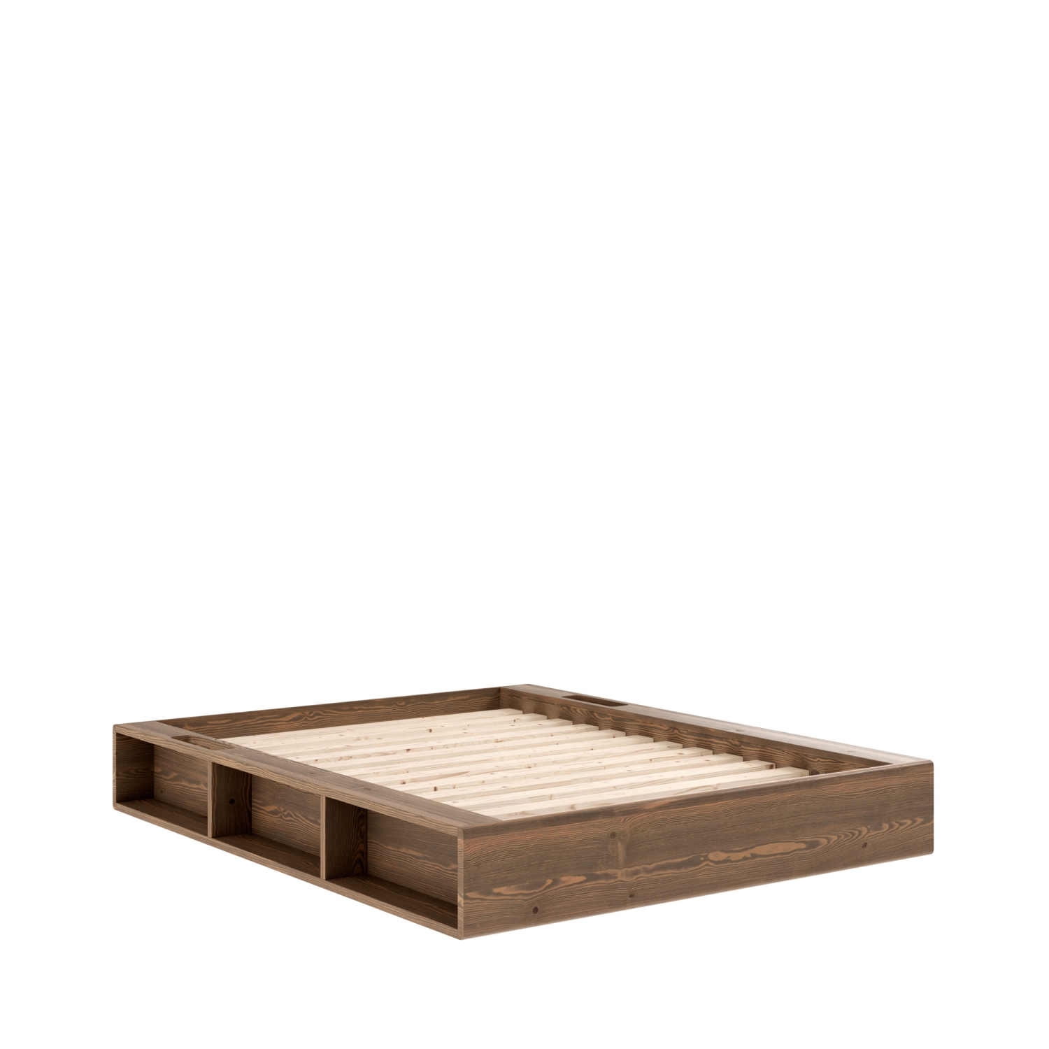 Ziggy - Lit en bois 140x200cm - Bois foncé