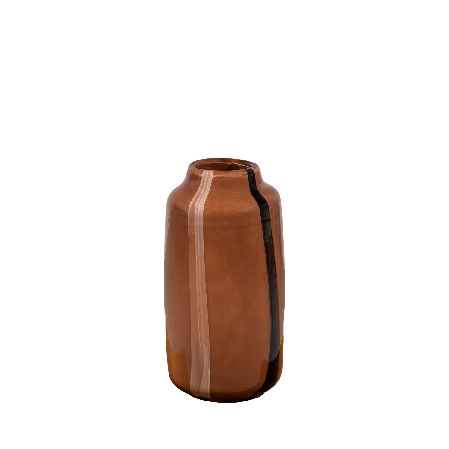 Selena - Vase en verre ø18cm - Marron