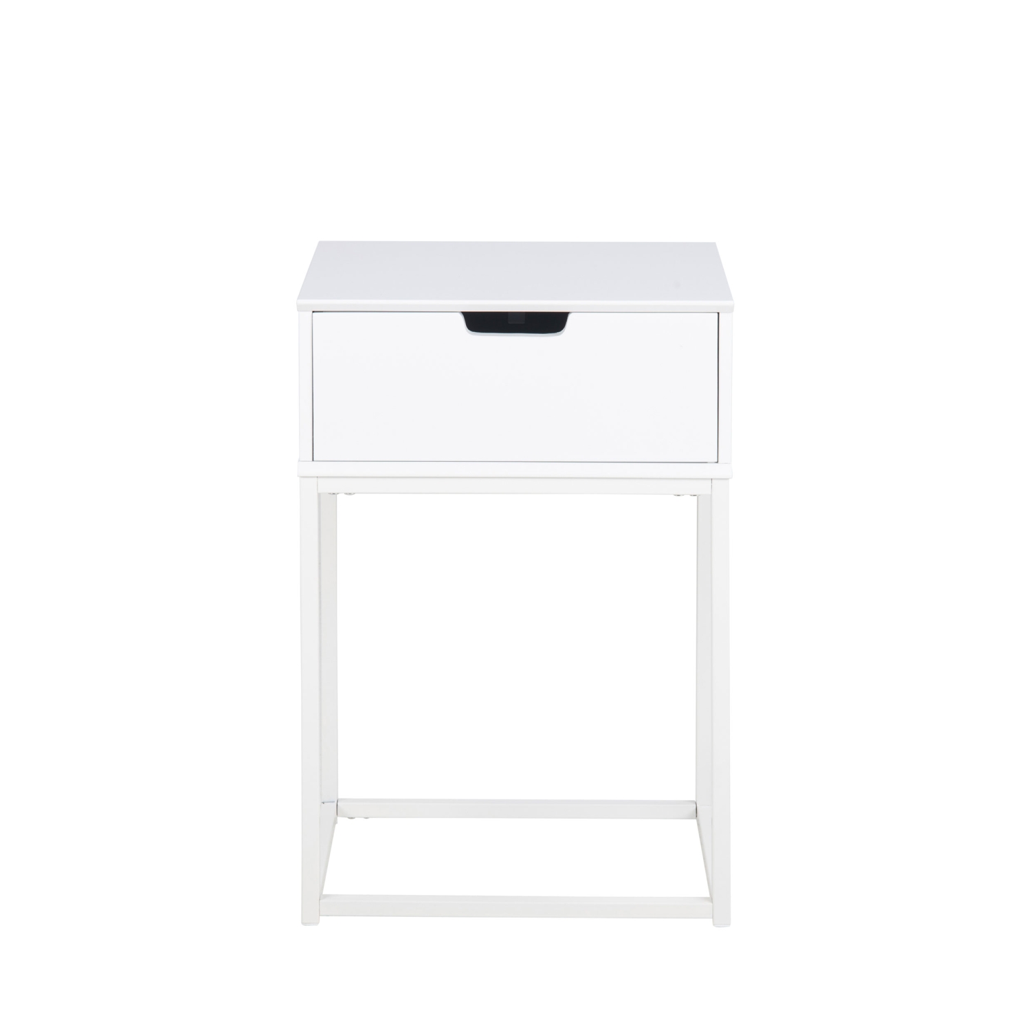 Espejito - Table de chevet 1 tiroir en bois - Blanc