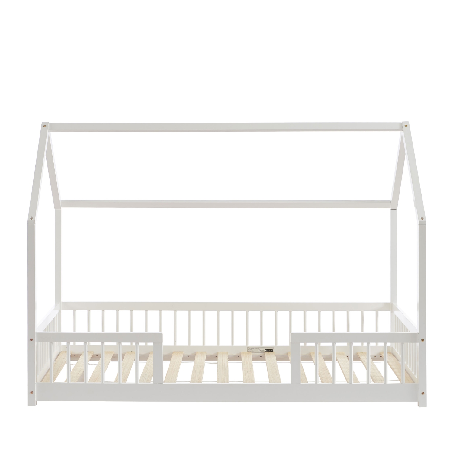 Kaba - Lit cabane en bois 90x190cm - Blanc