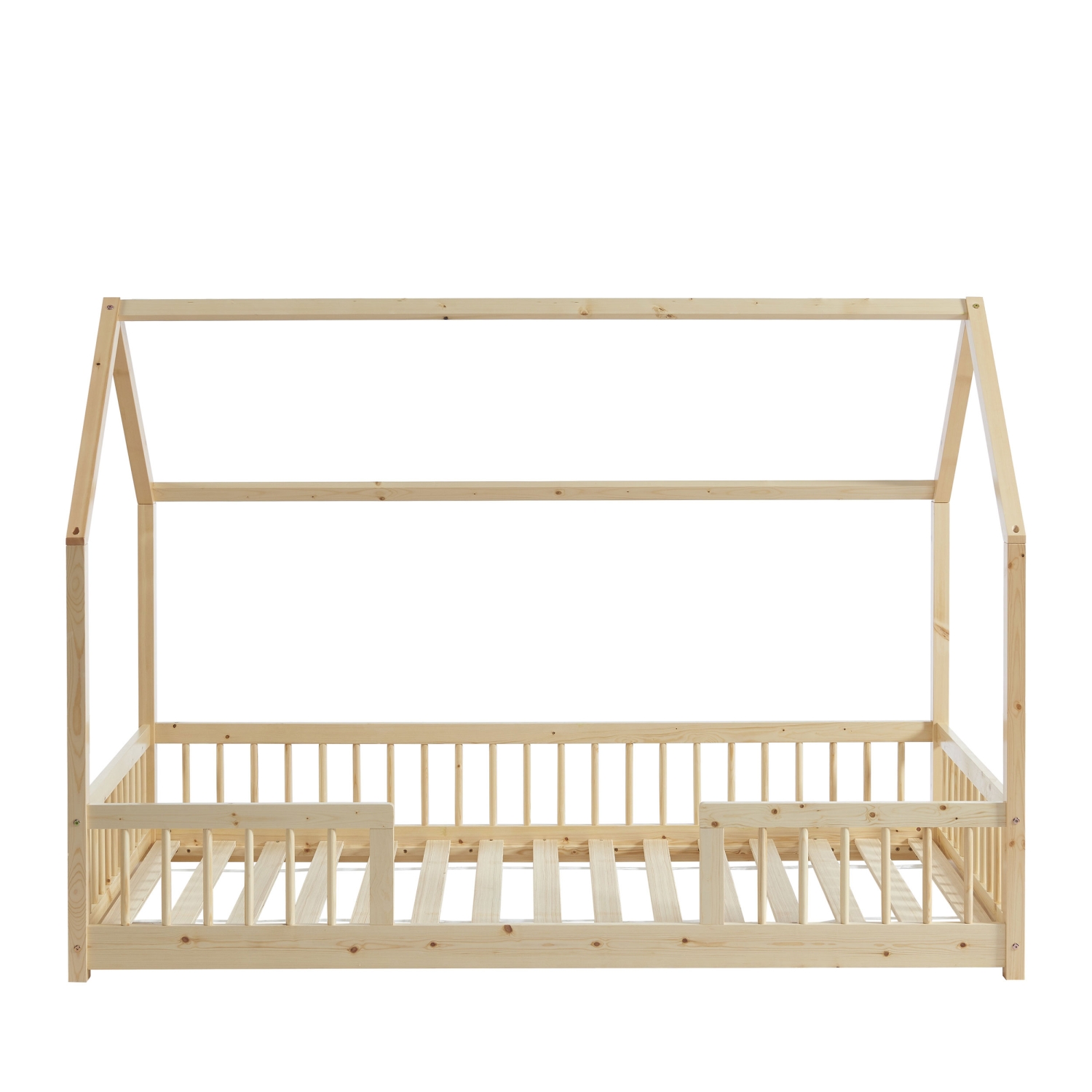 Kaba - Lit cabane enfant en bois 90x190cm - Bois clair