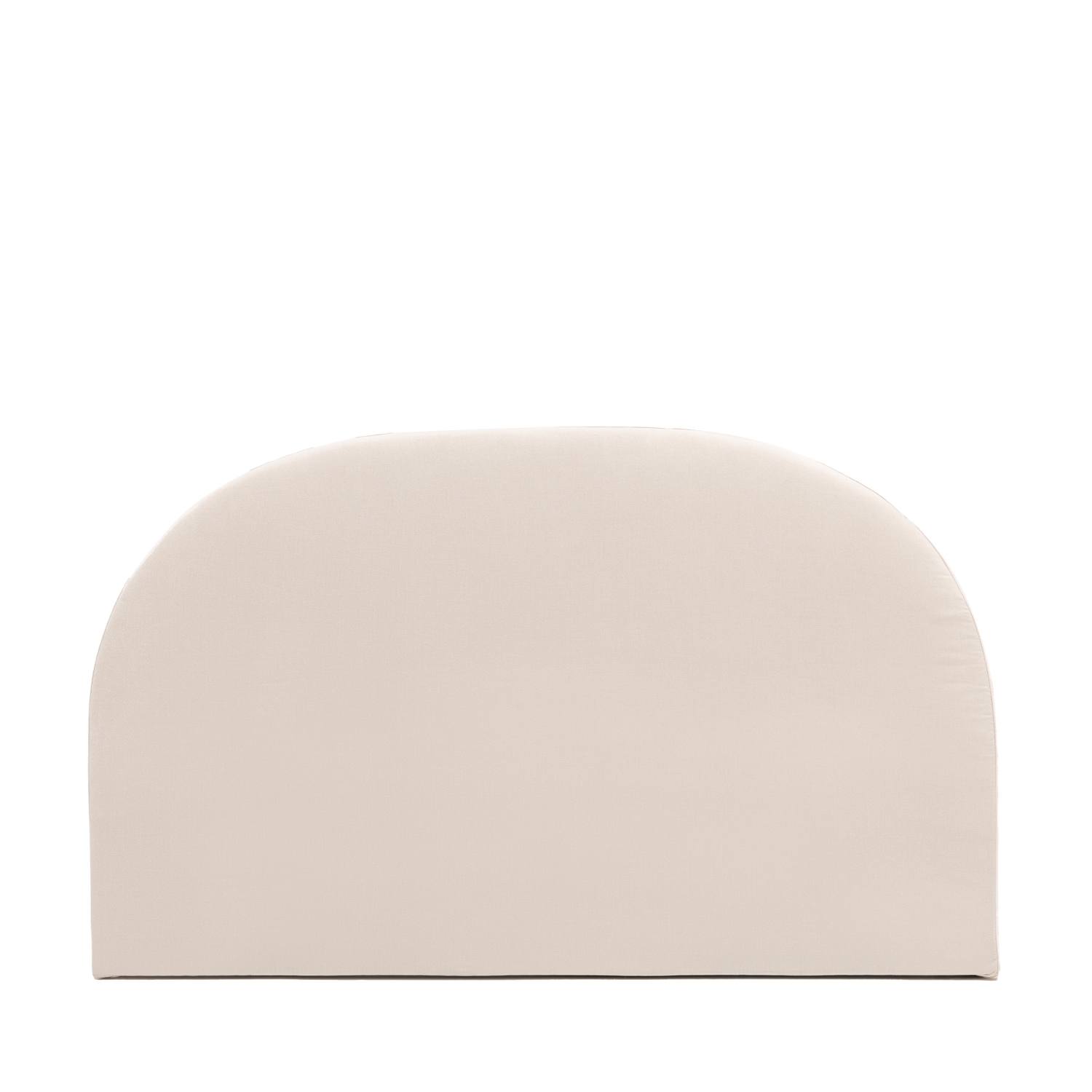 Noussa - Tête de lit en tissu chenille demi-lune L150cm - Écru