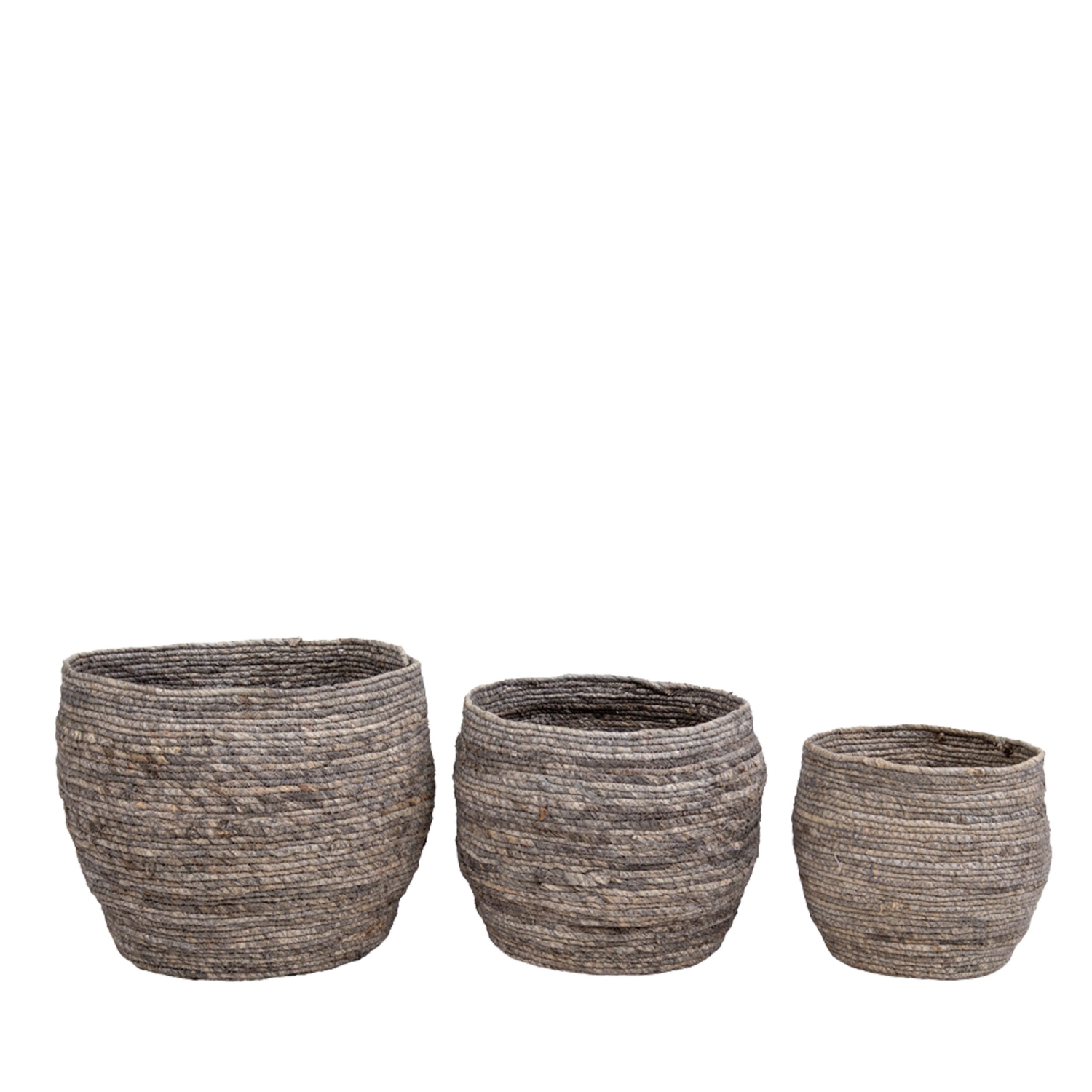 Tivoli - Lot de 3 paniers en feuille de maïs - Naturel