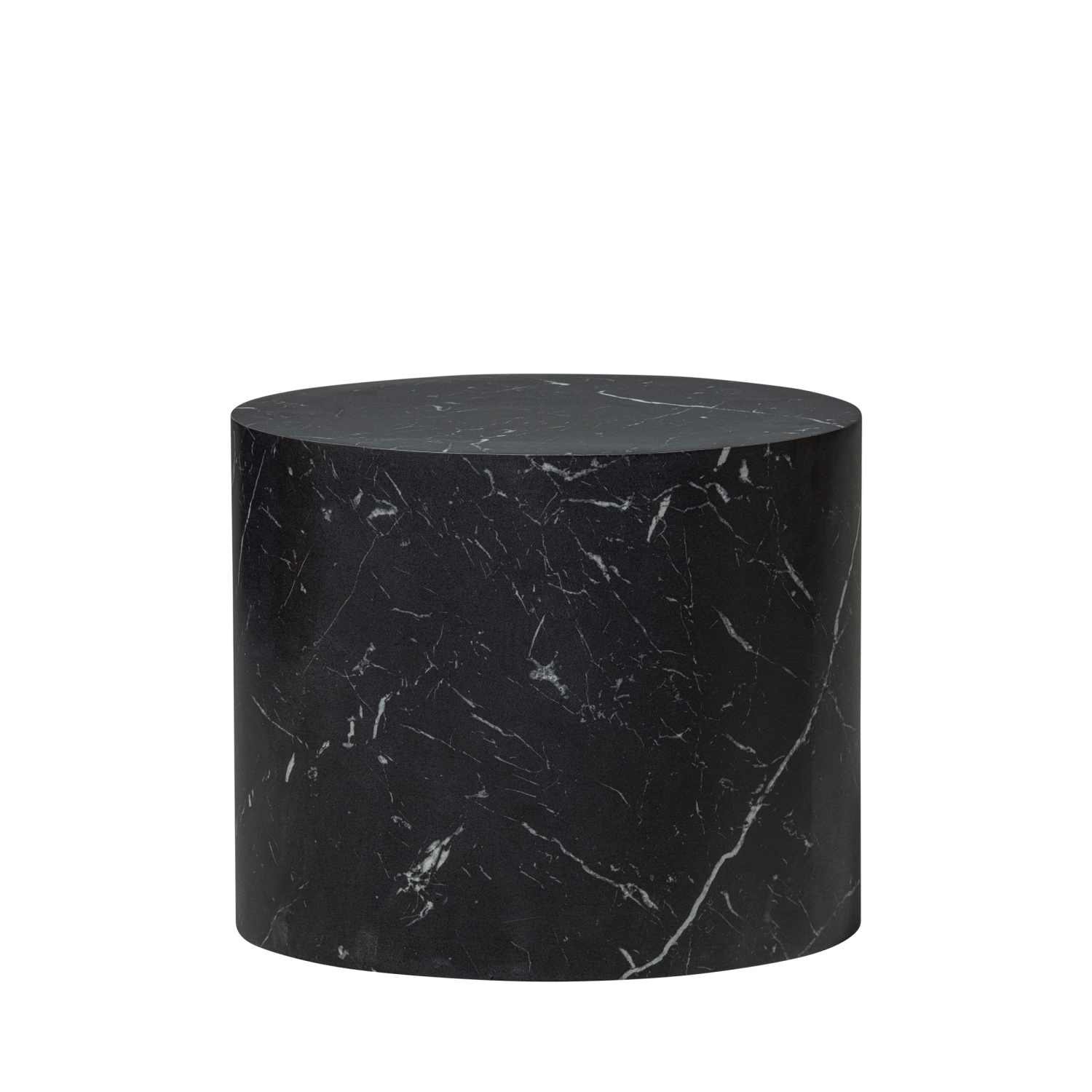 Quint - Table d'appoint ovale en bois 48x33cm - Noir