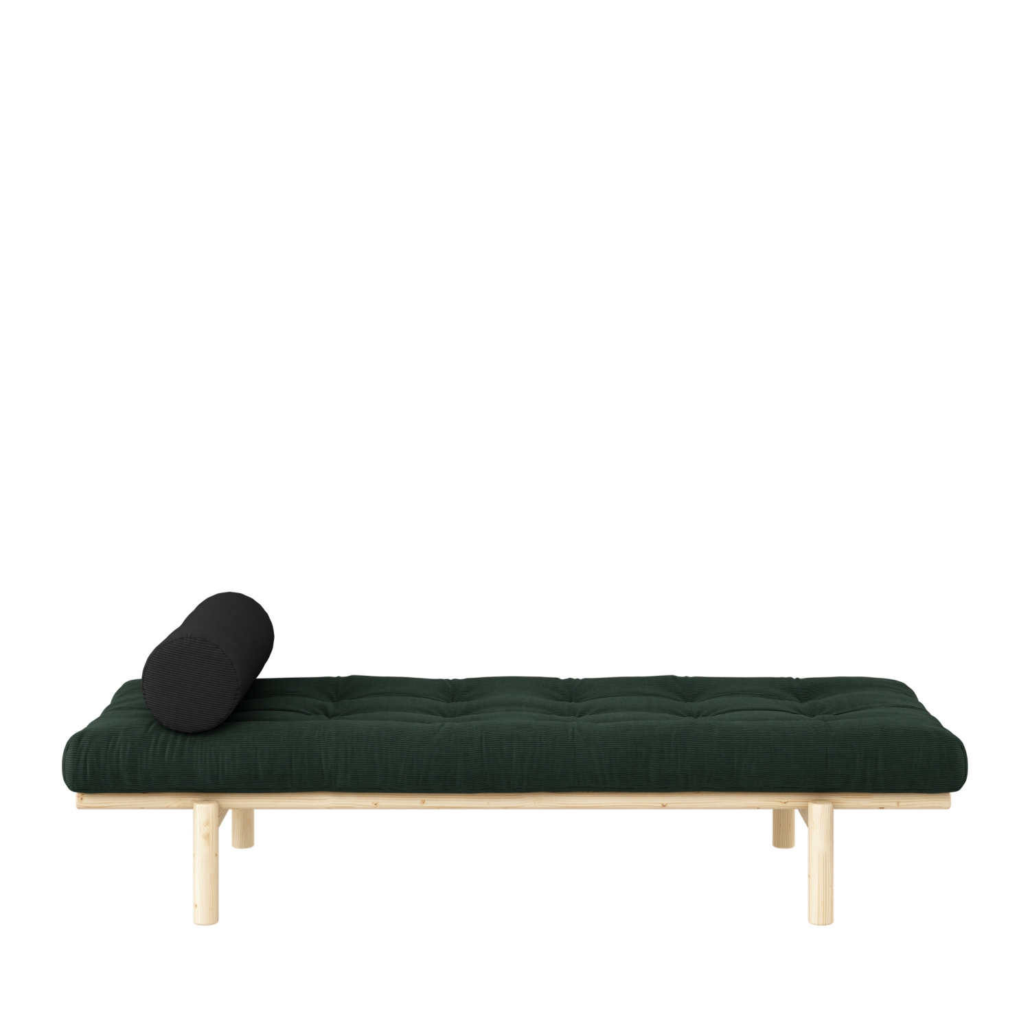 Next Daybed - Méridienne en bois naturel et tissu - Vert forêt