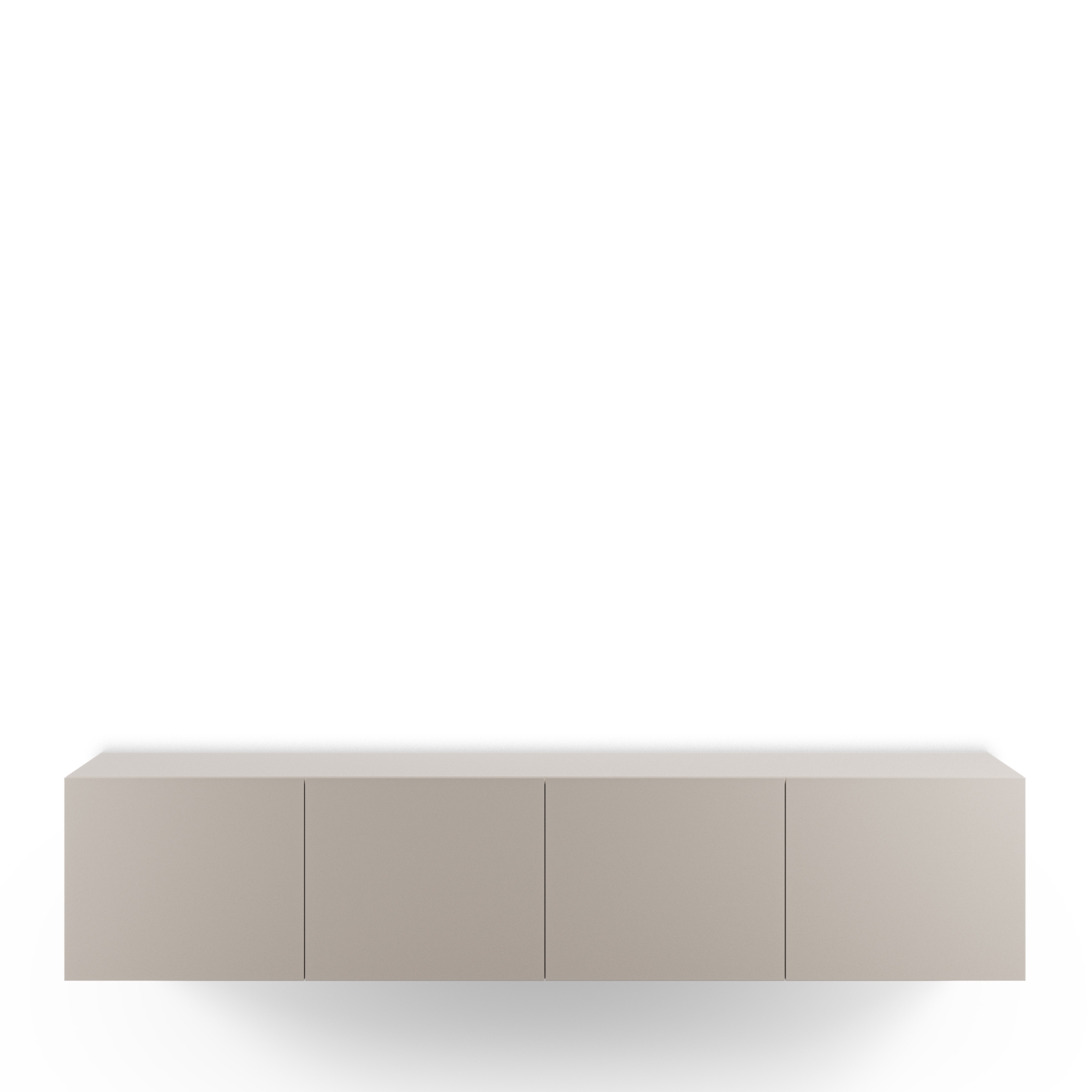 Nexa - Meuble TV suspendu 4 portes en bois L180cm - Beige