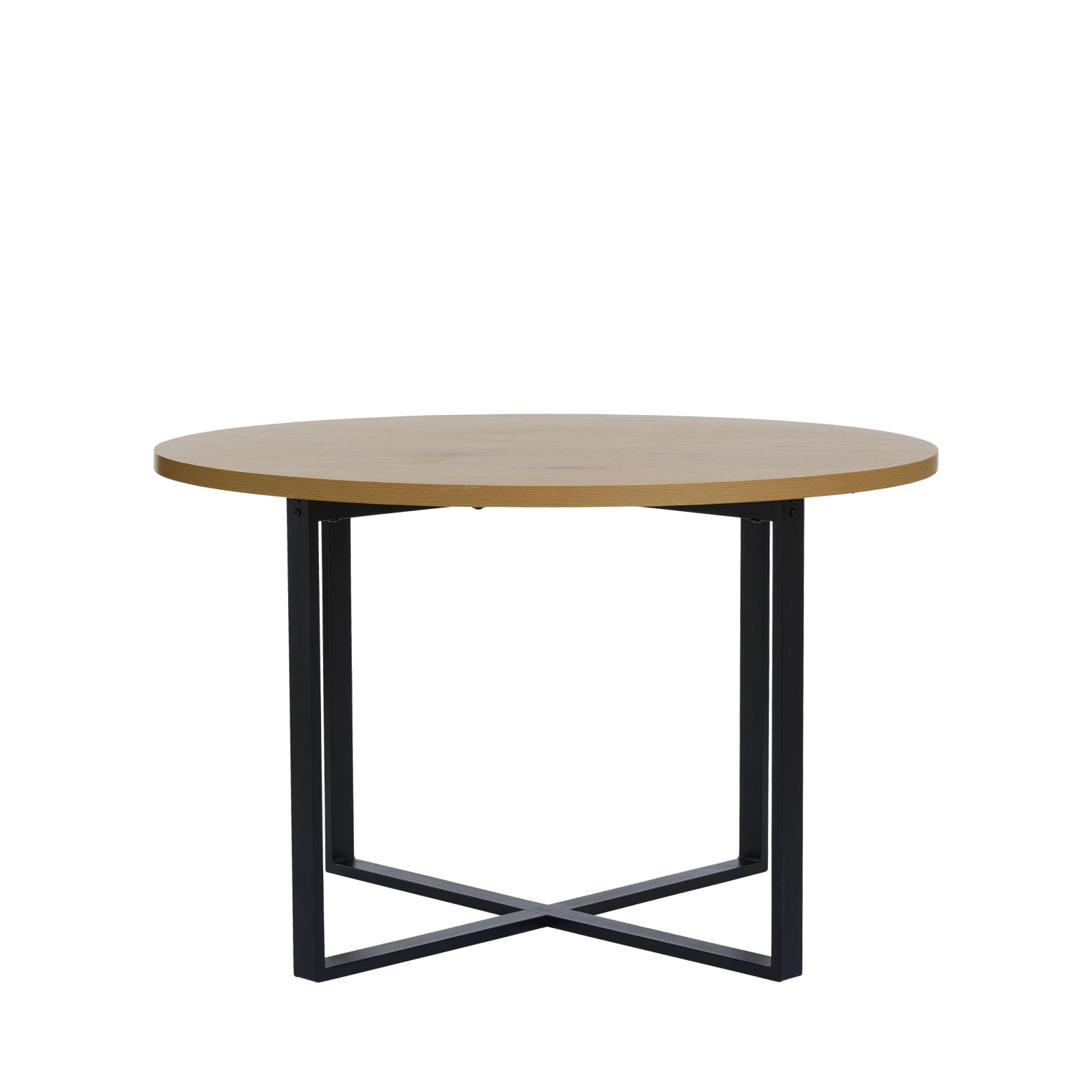 Bonnie - Table à manger 4 personnes ronde en bois et métal - Bois clair