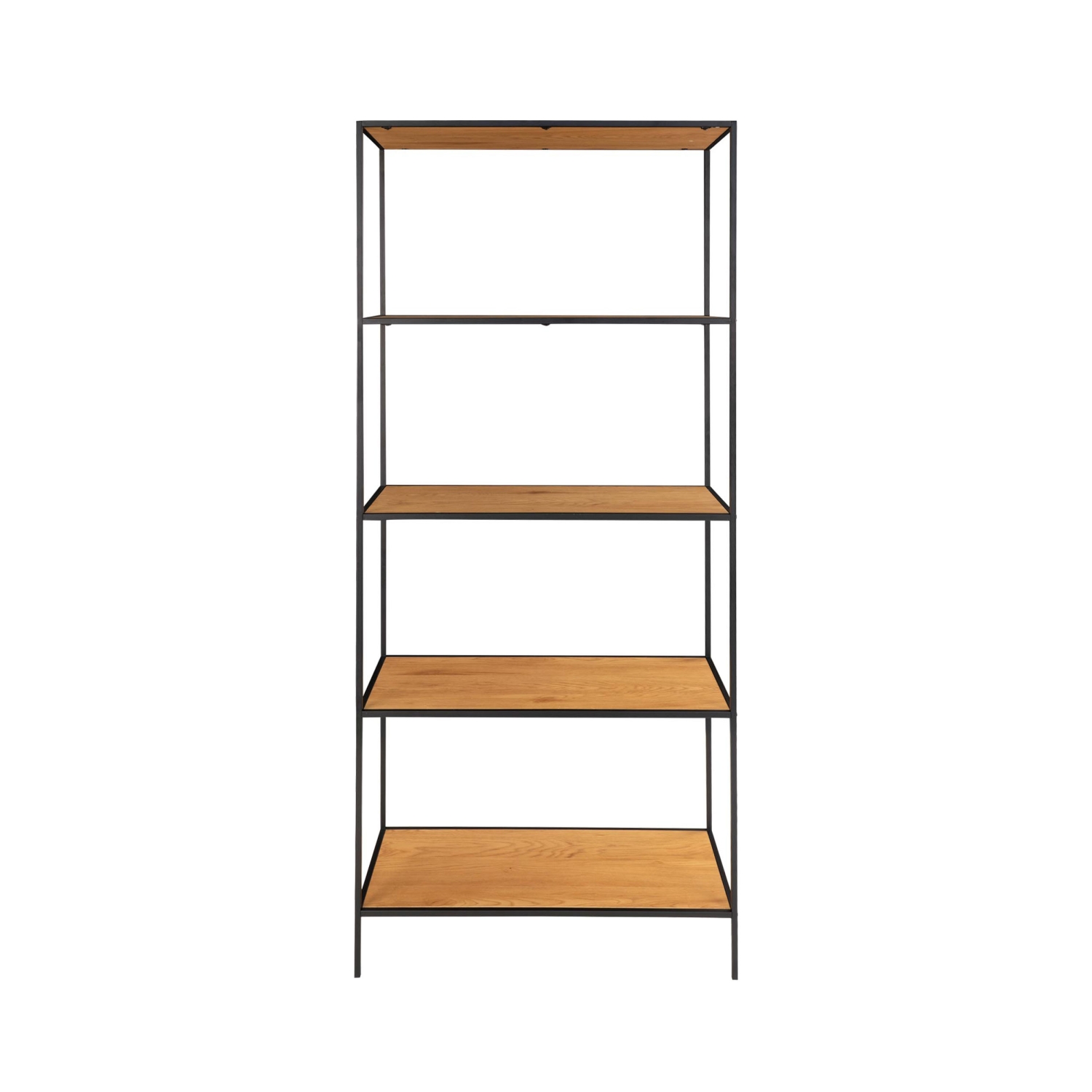Vita - Etagère en bois et métal 80x170cm - Bois clair / noir
