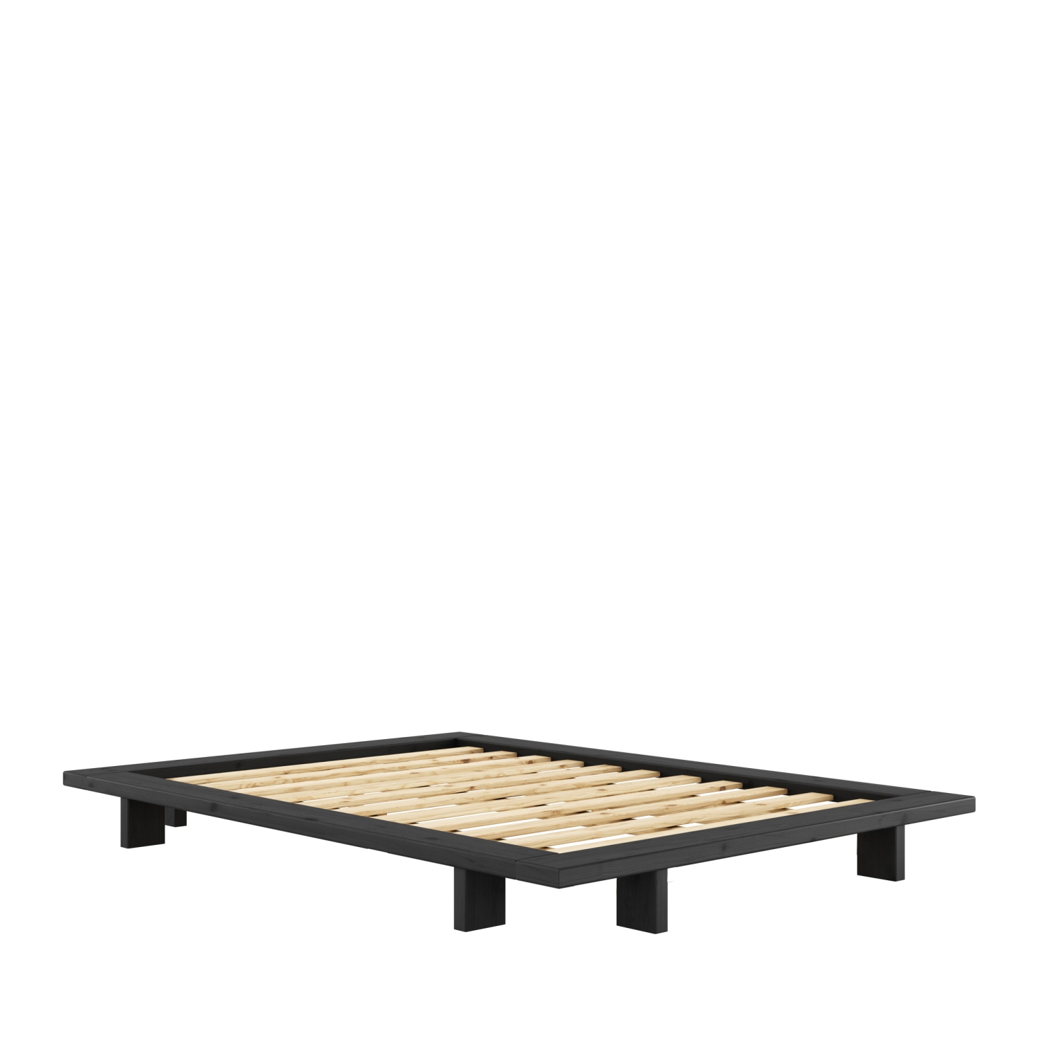 Japan - Lit en bois 140x200cm - Noir