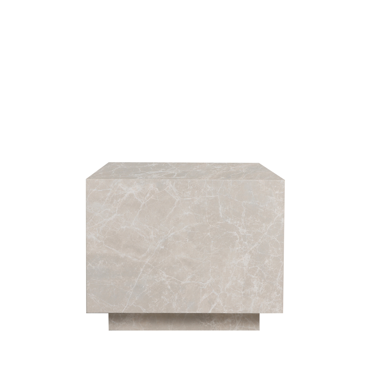 Lipani - Table d'appoint carrée effet marbre 45x45cm - Beige