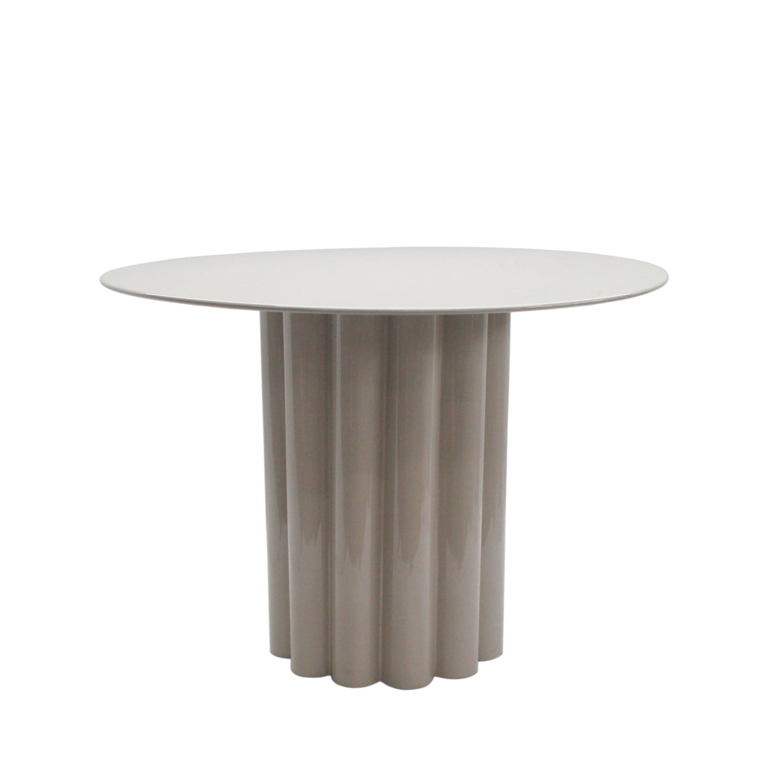 Leon - Table basse ronde en aluminium ø64cm - Beige