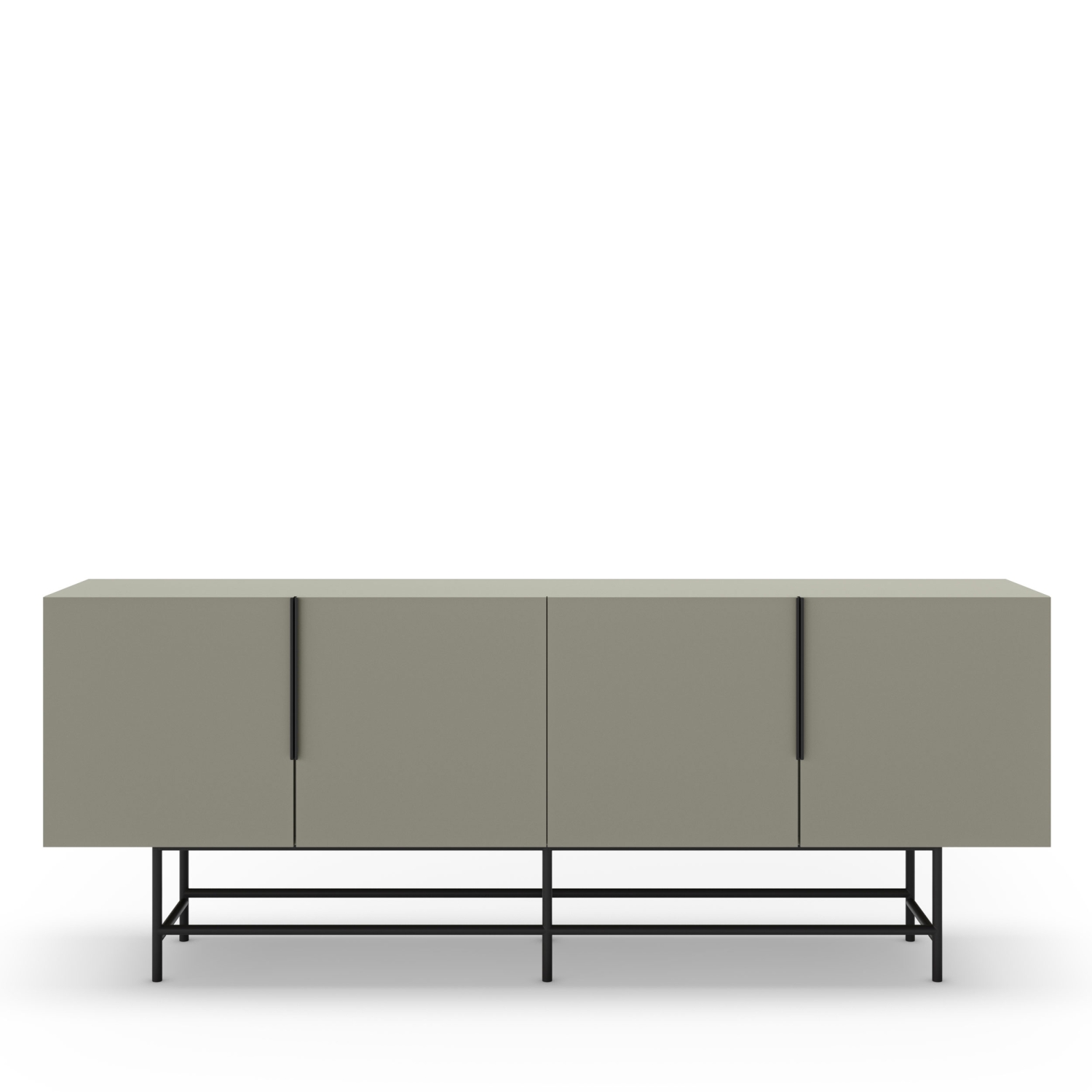 Vintara - Buffet 4 portes en bois et métal L200cm - Vert amande