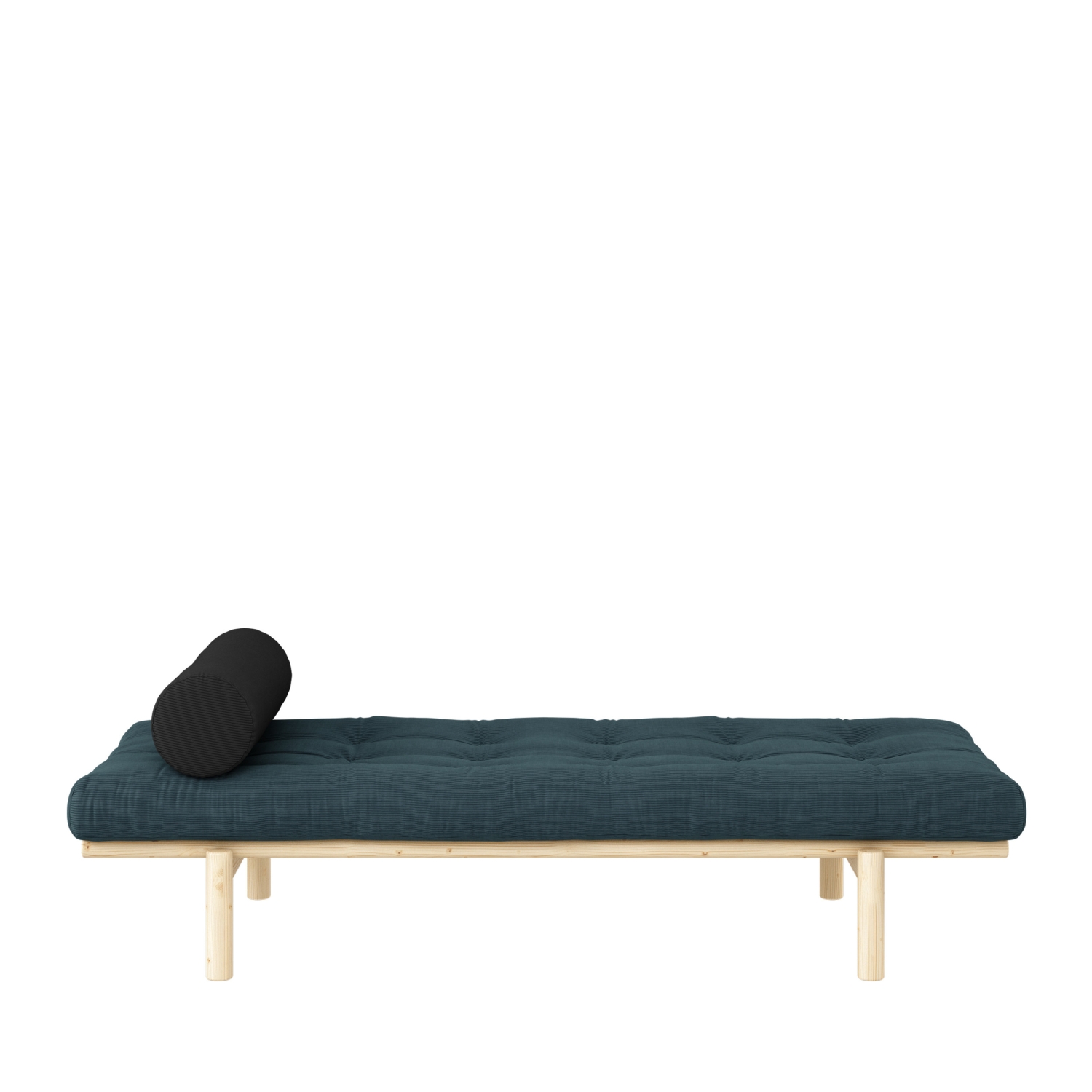 Next Daybed - Méridienne en bois naturel et tissu - Bleu pétrole
