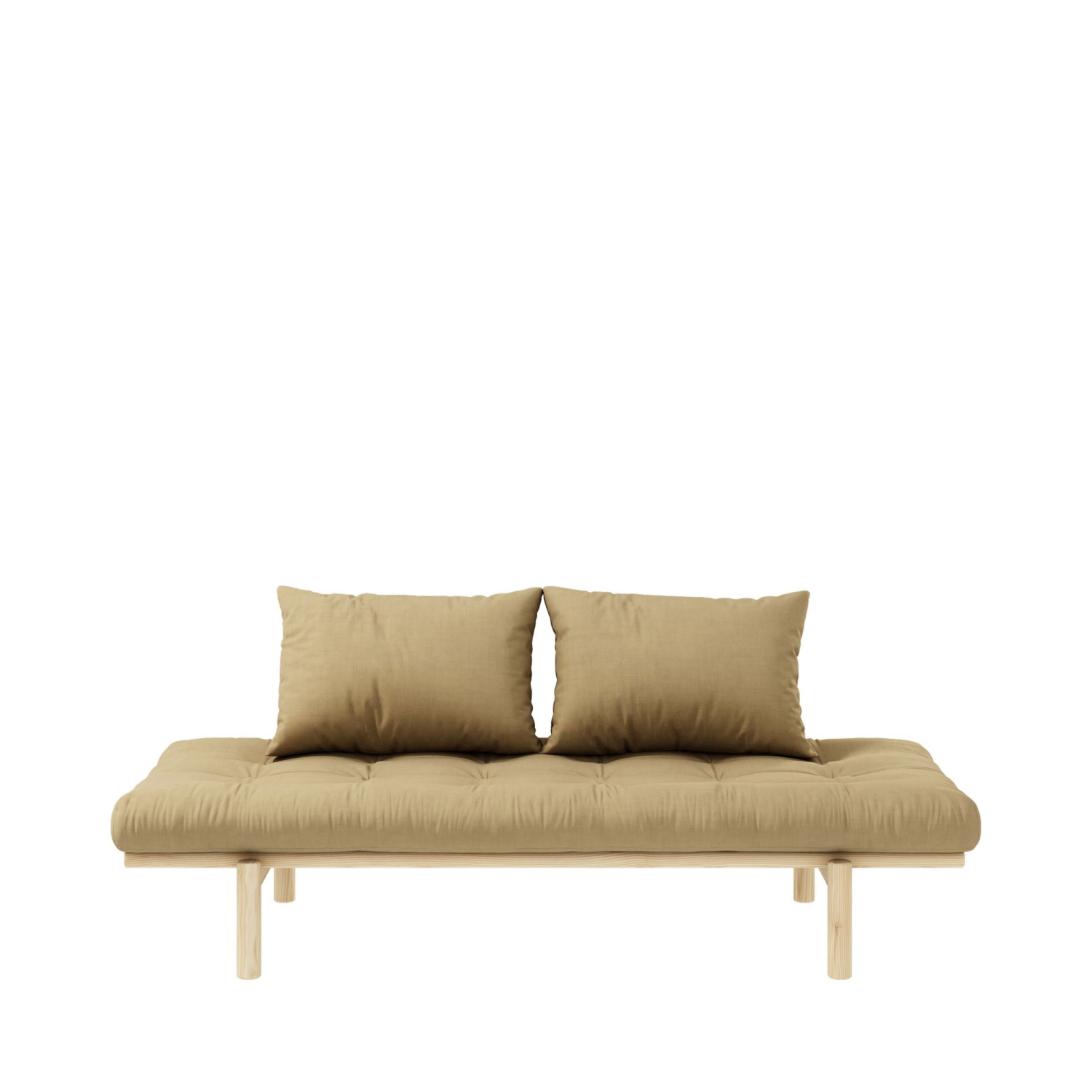 Pace - Daybed en bois naturel et tissu - Blé