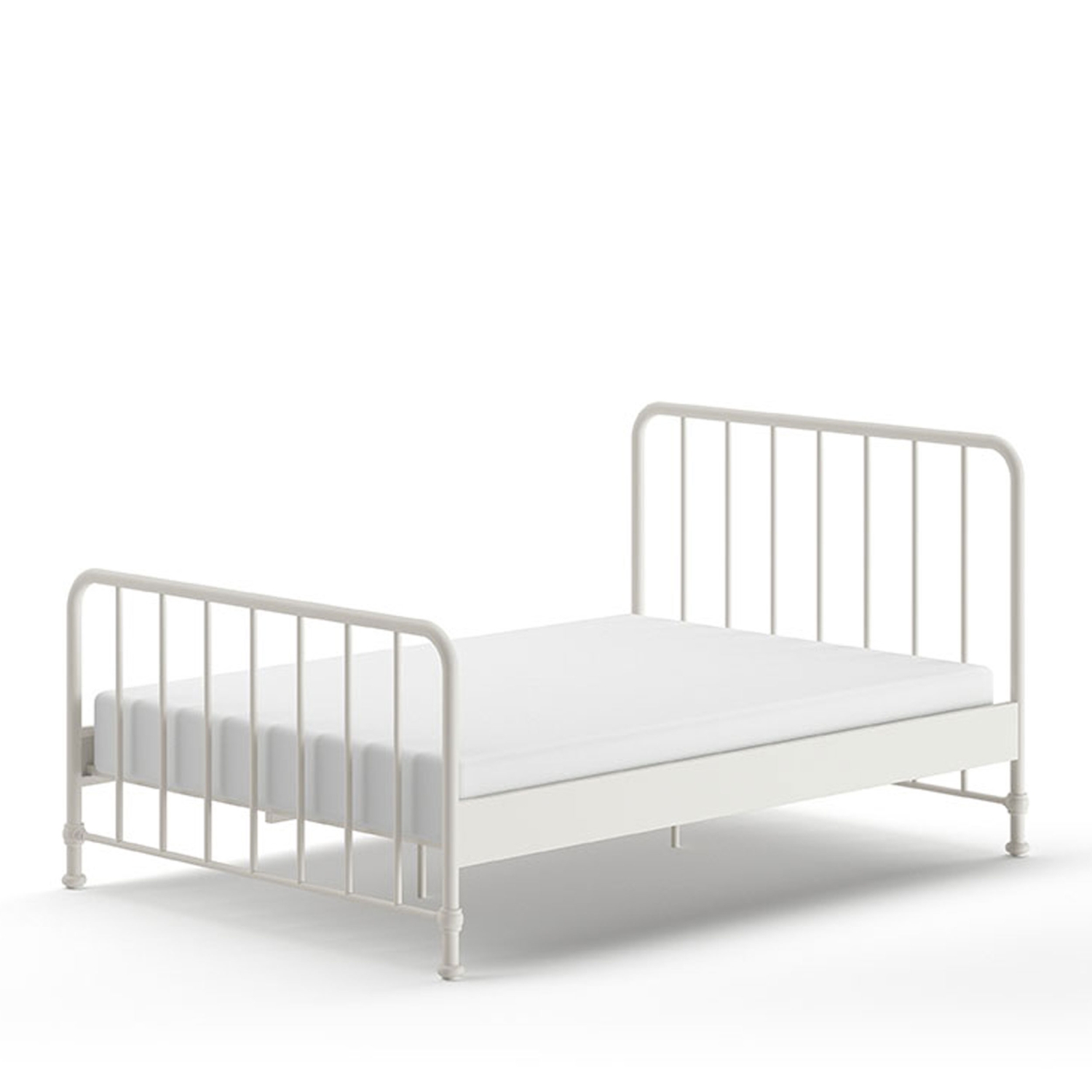 Atticora - Lit en métal 140x200cm - Blanc