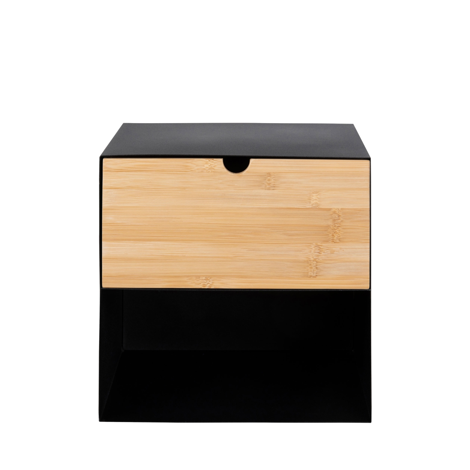 Sematura - Table de chevet murale en métal - Noir