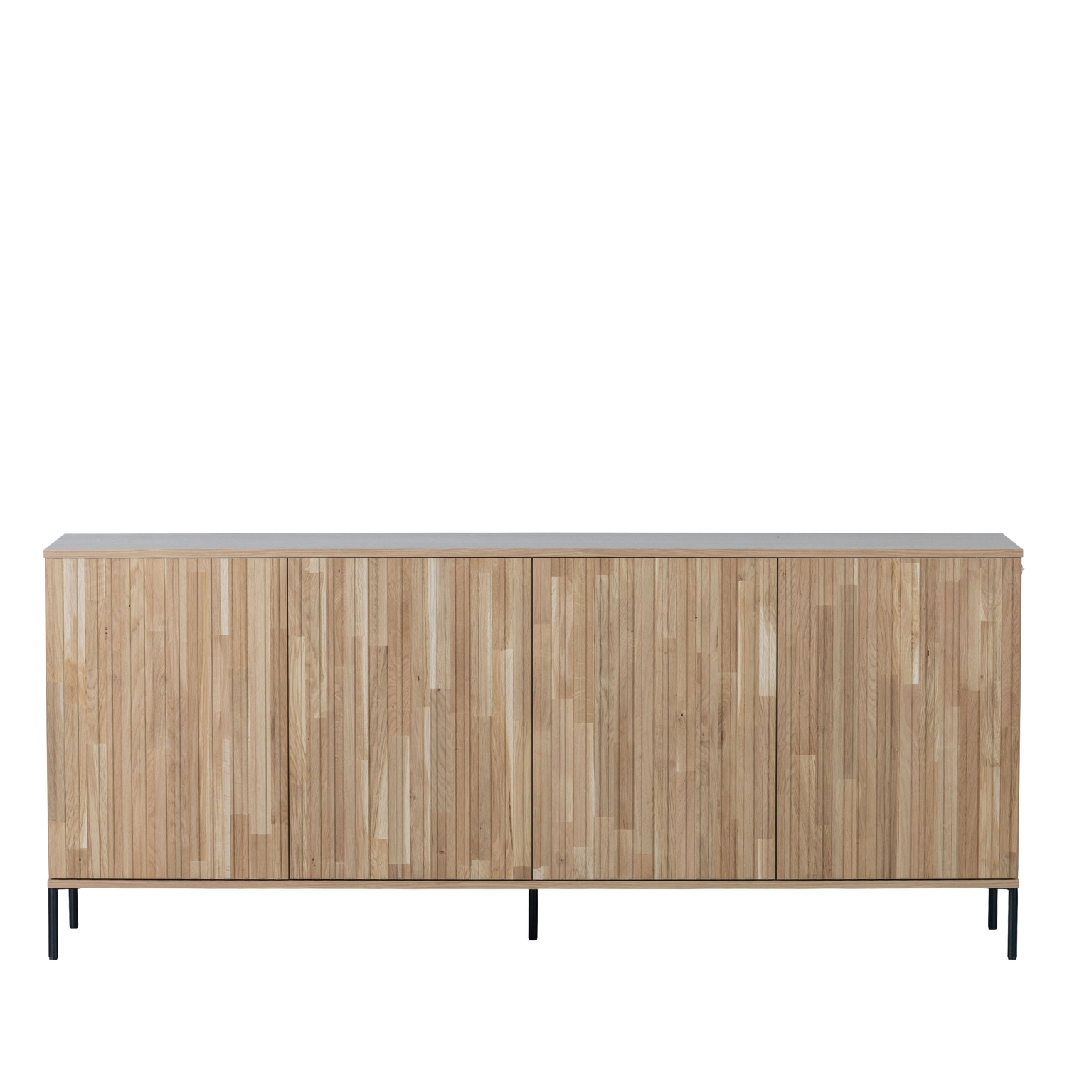 New gravure - Buffet 4 portes en bois L200cm - Bois clair