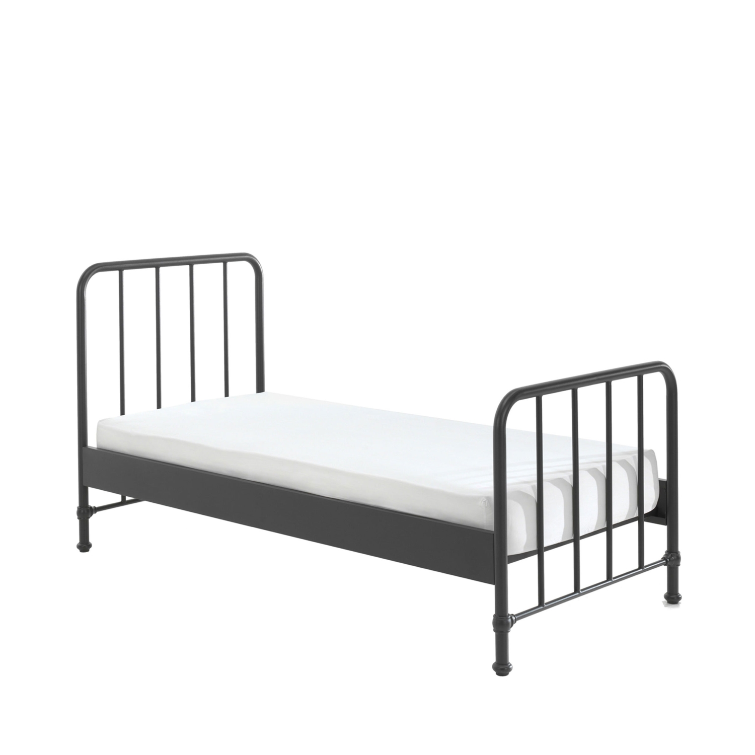 Atticora - Lit enfant en métal 90x200cm - Noir