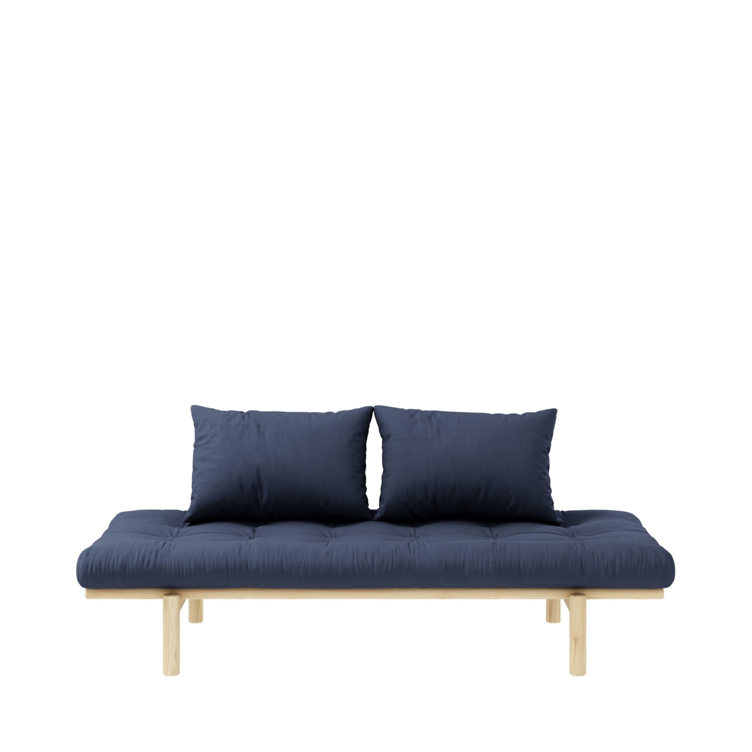 Pace - Daybed en bois naturel et tissu - Bleu marine