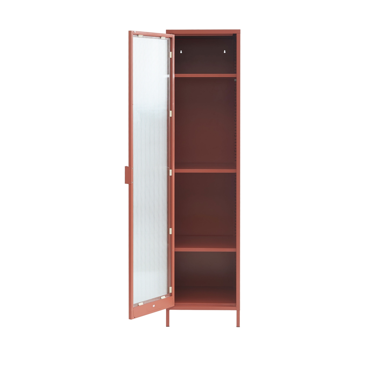 Nino - Colonne de rangement 1 porte en métal PANTONE H180cm - Terracotta