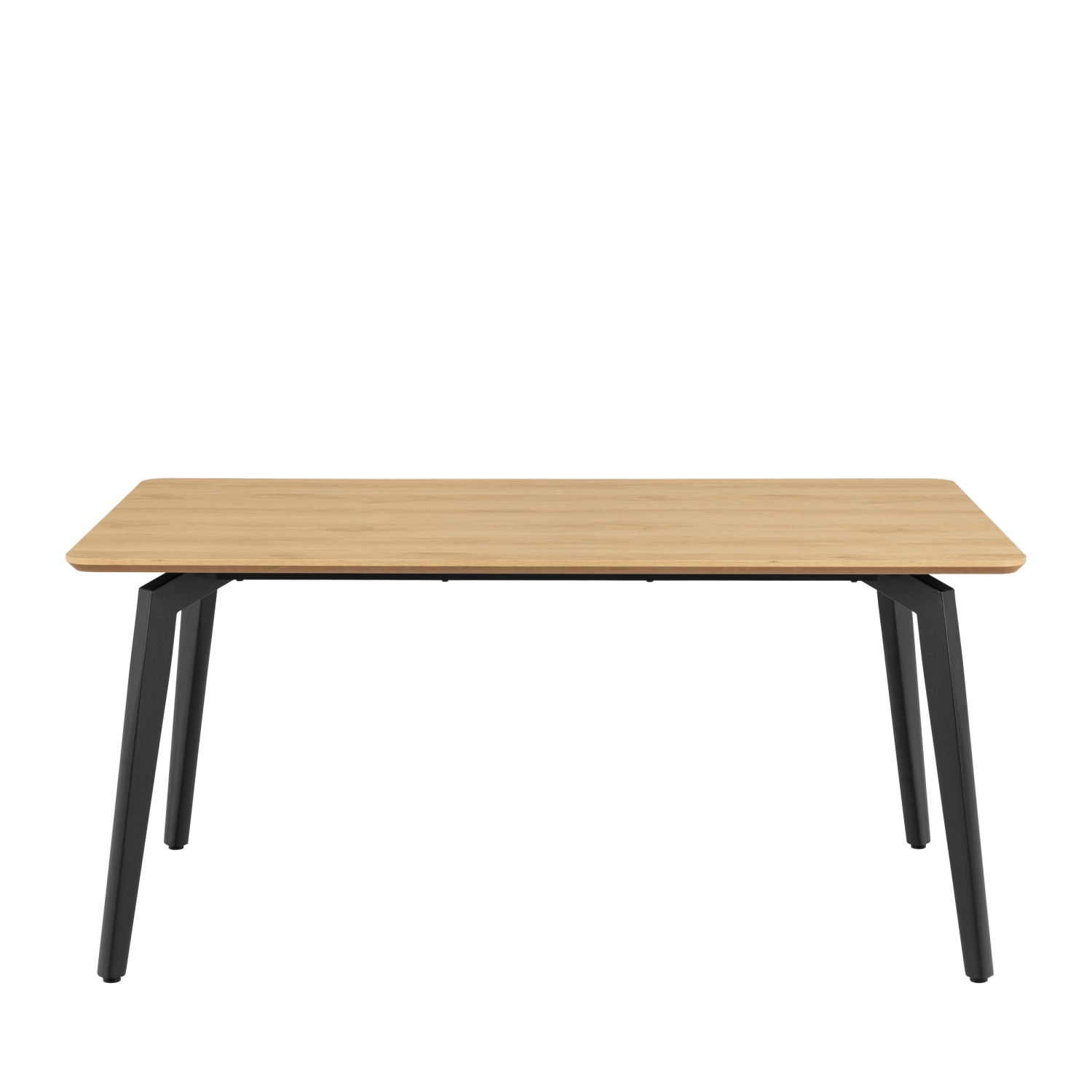 Lunka - Table à manger 4 personnes en bois et métal - Bois clair