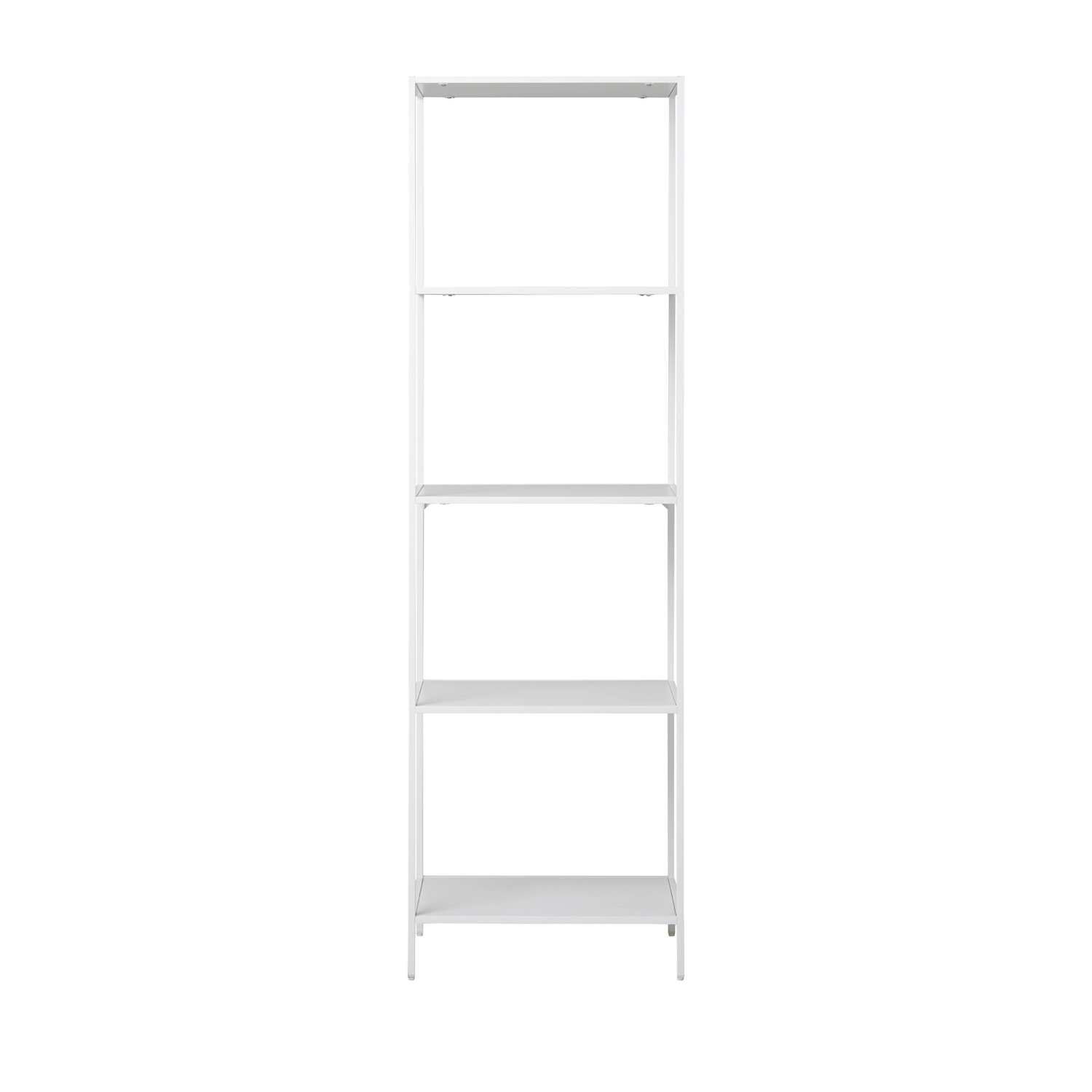 Vita - Etagère en bois et métal blanc 51x170cm - Blanc