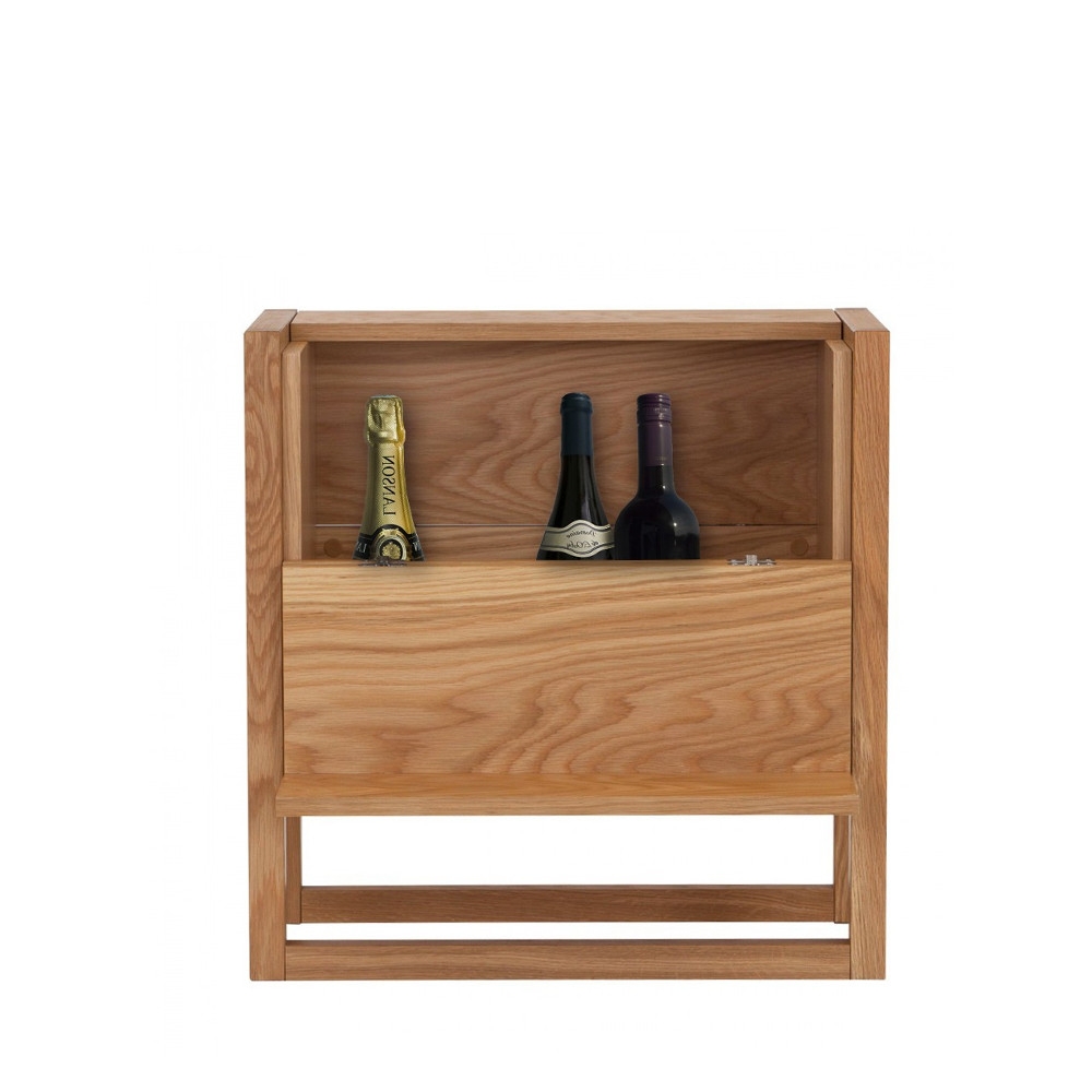 NewEst - Mini-bar design bois massif - Bois clair
