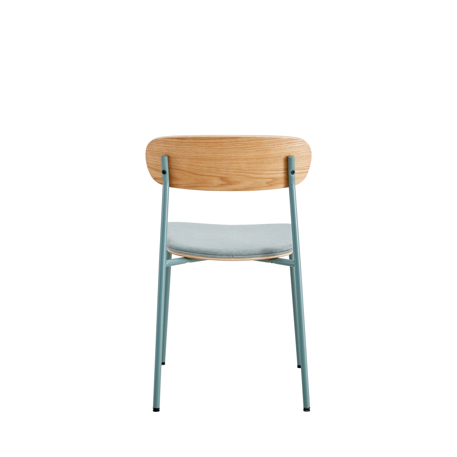 Arno - Lot de 2 chaises en tissu et métal - Vert d'eau