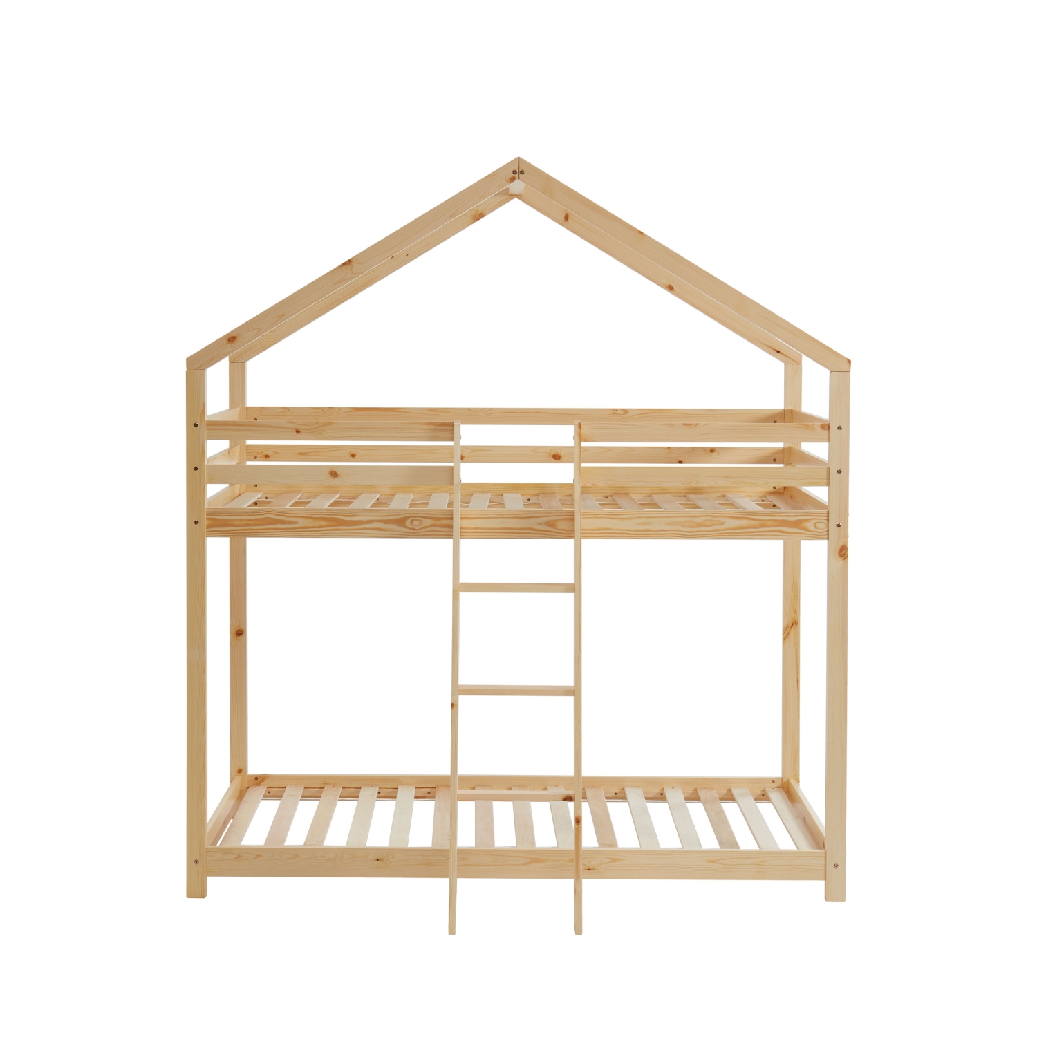 Kaba - Lit cabane enfant en bois 90x190cm - Bois clair