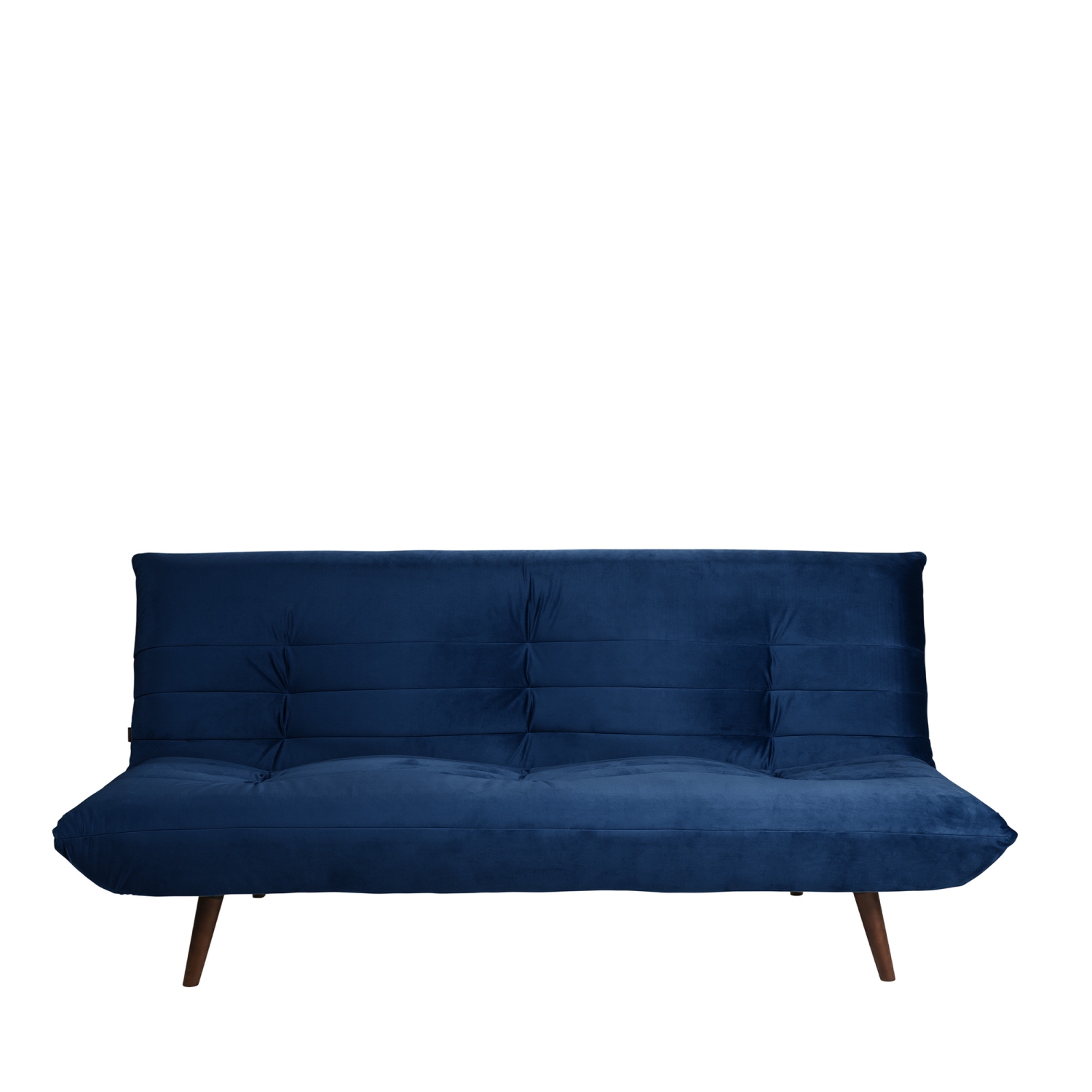 Tommy - Canapé convertible 3 places en velours - Bleu marine