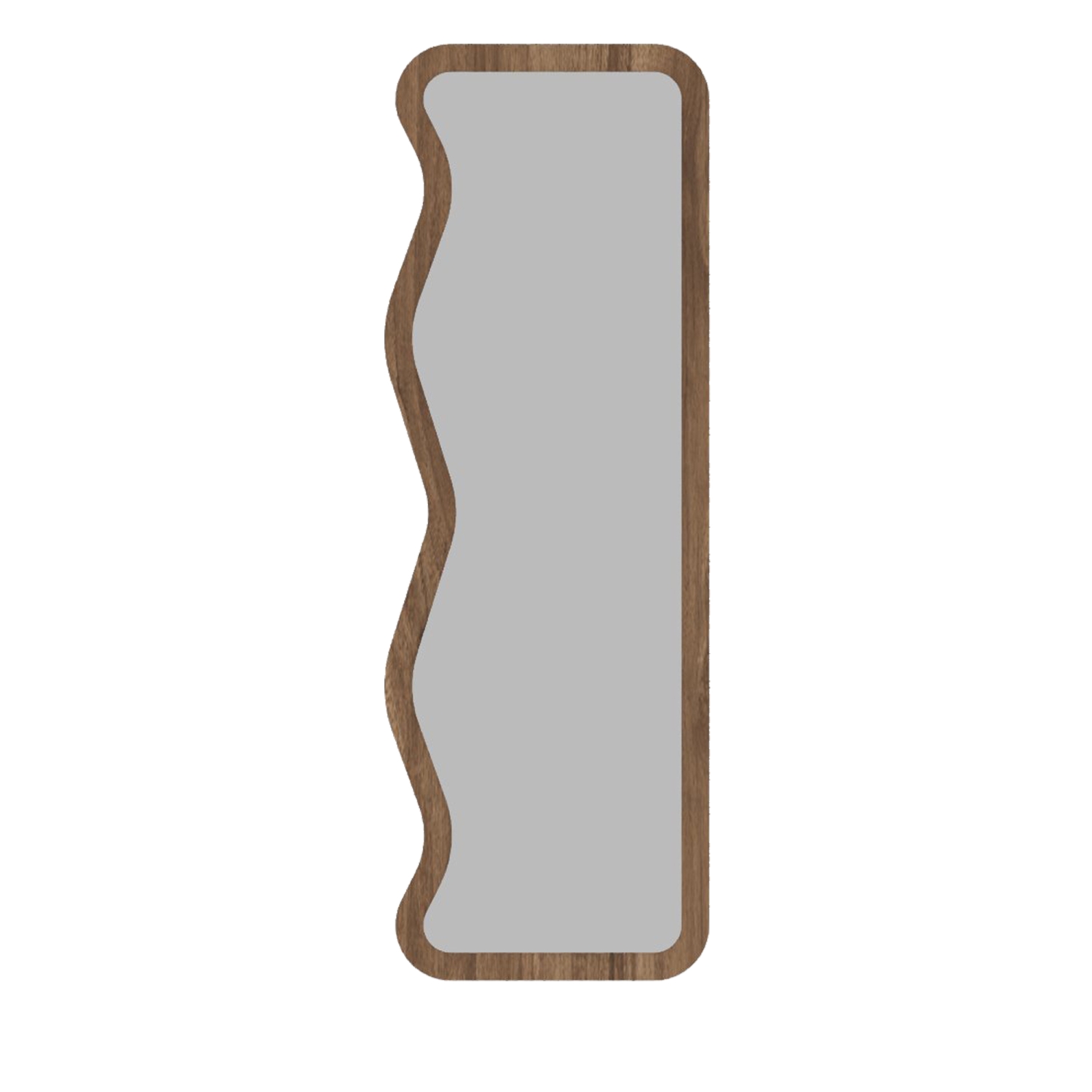 Ronda - Miroir sur pieds en bois 50x190cm - Bois foncé