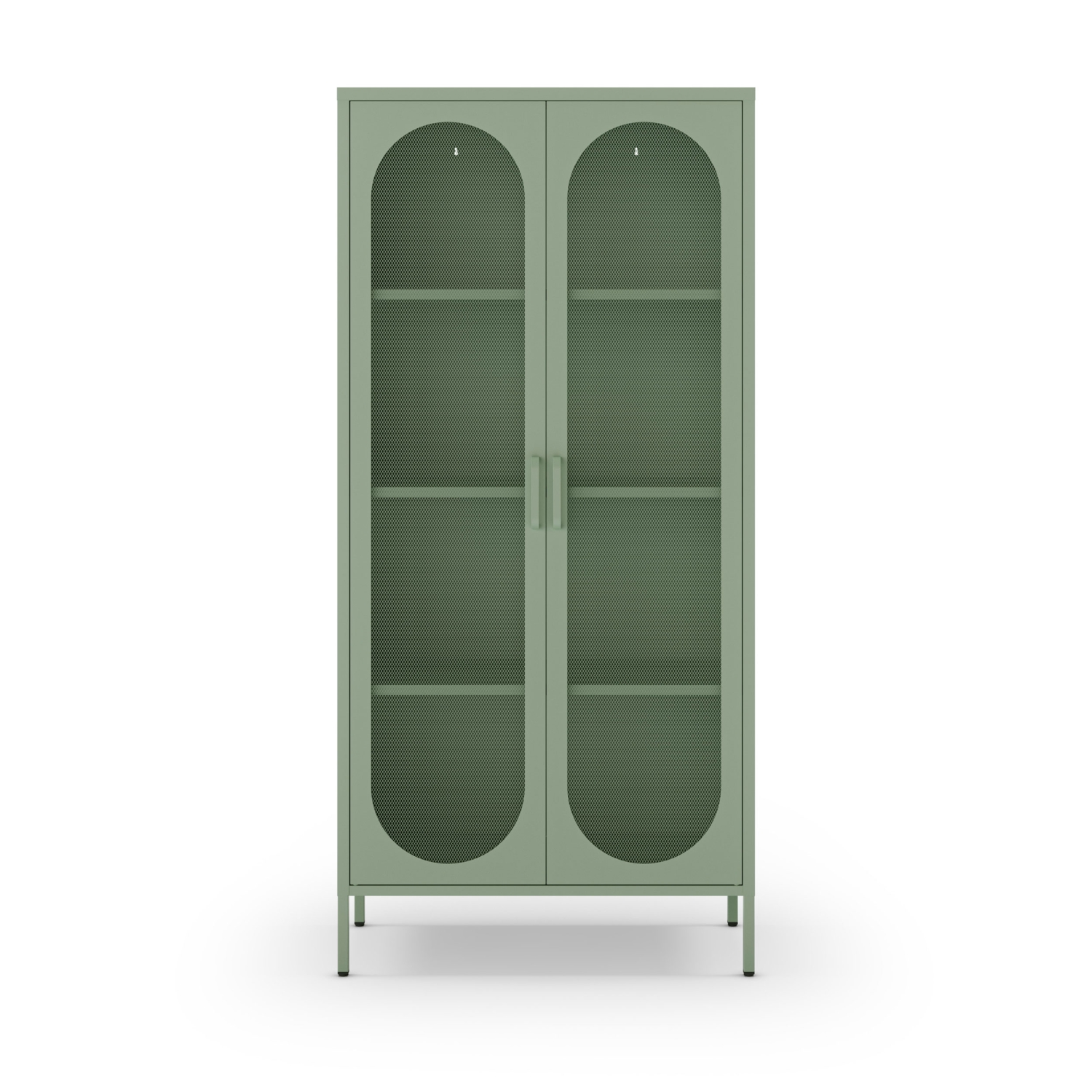 Zio - Vaisselier 2 portes en métal H170cm - Vert menthe