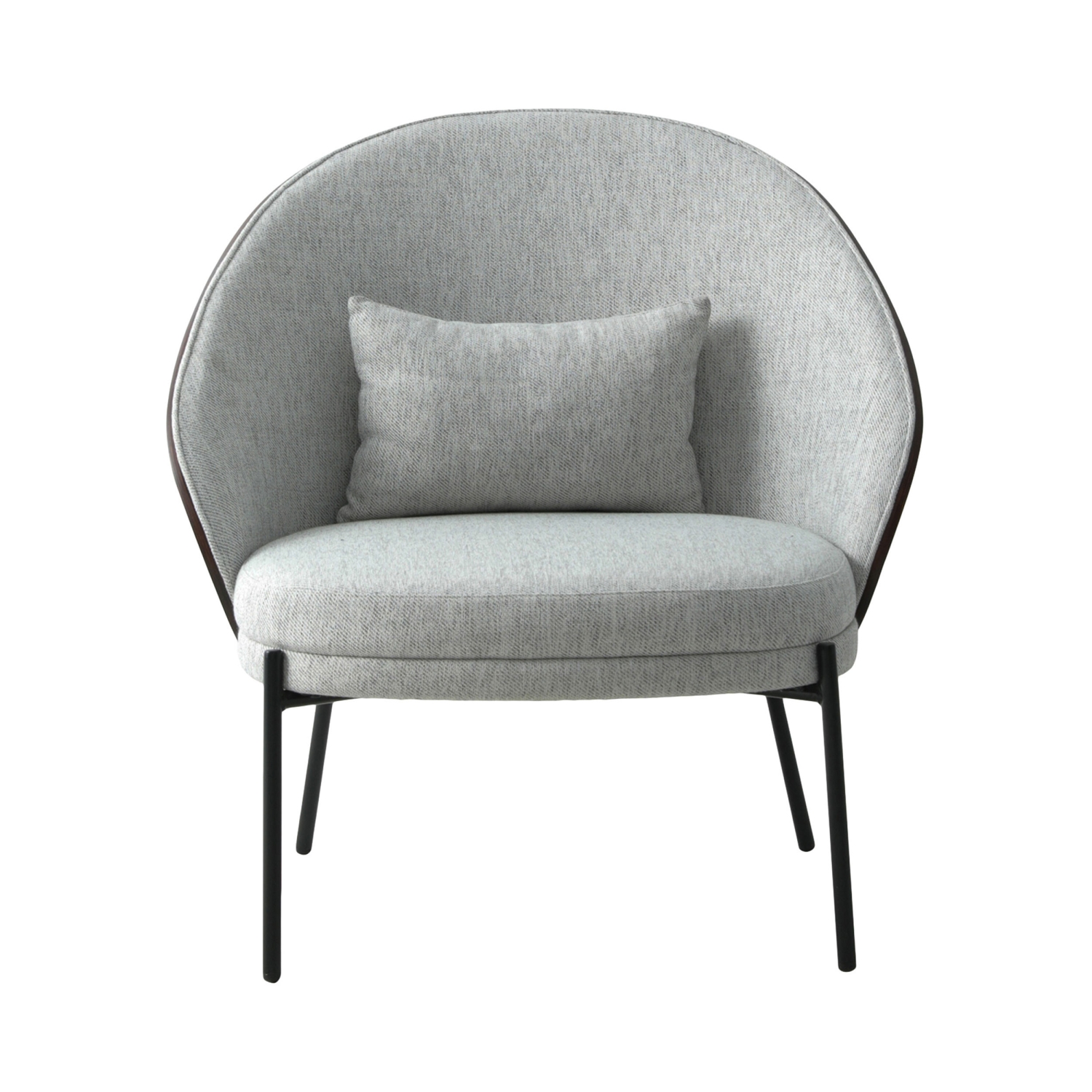 Canelas  - Fauteuil en tissu et métal - Gris clair