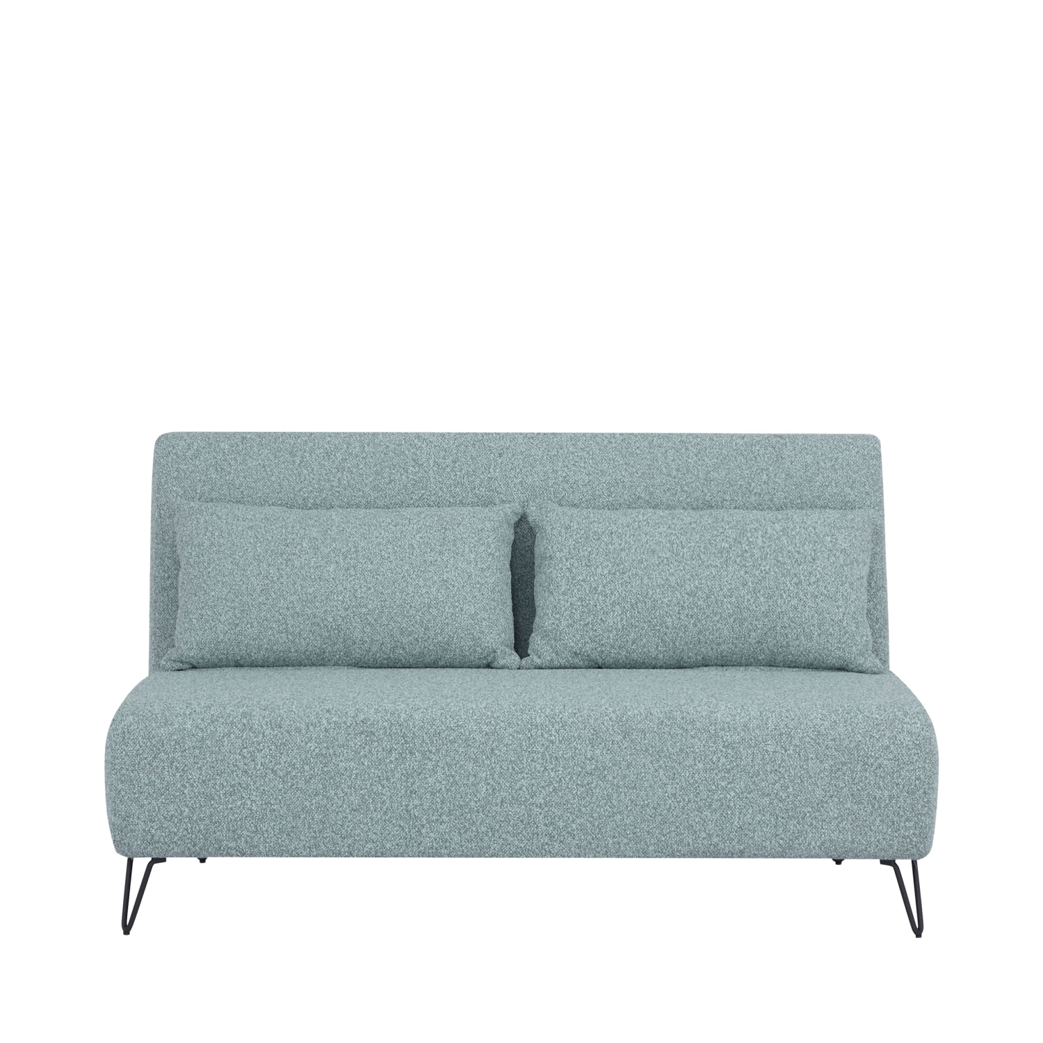 Joe harper - Canapé convertible 2 places en tissu bouclette - Bleu aqua