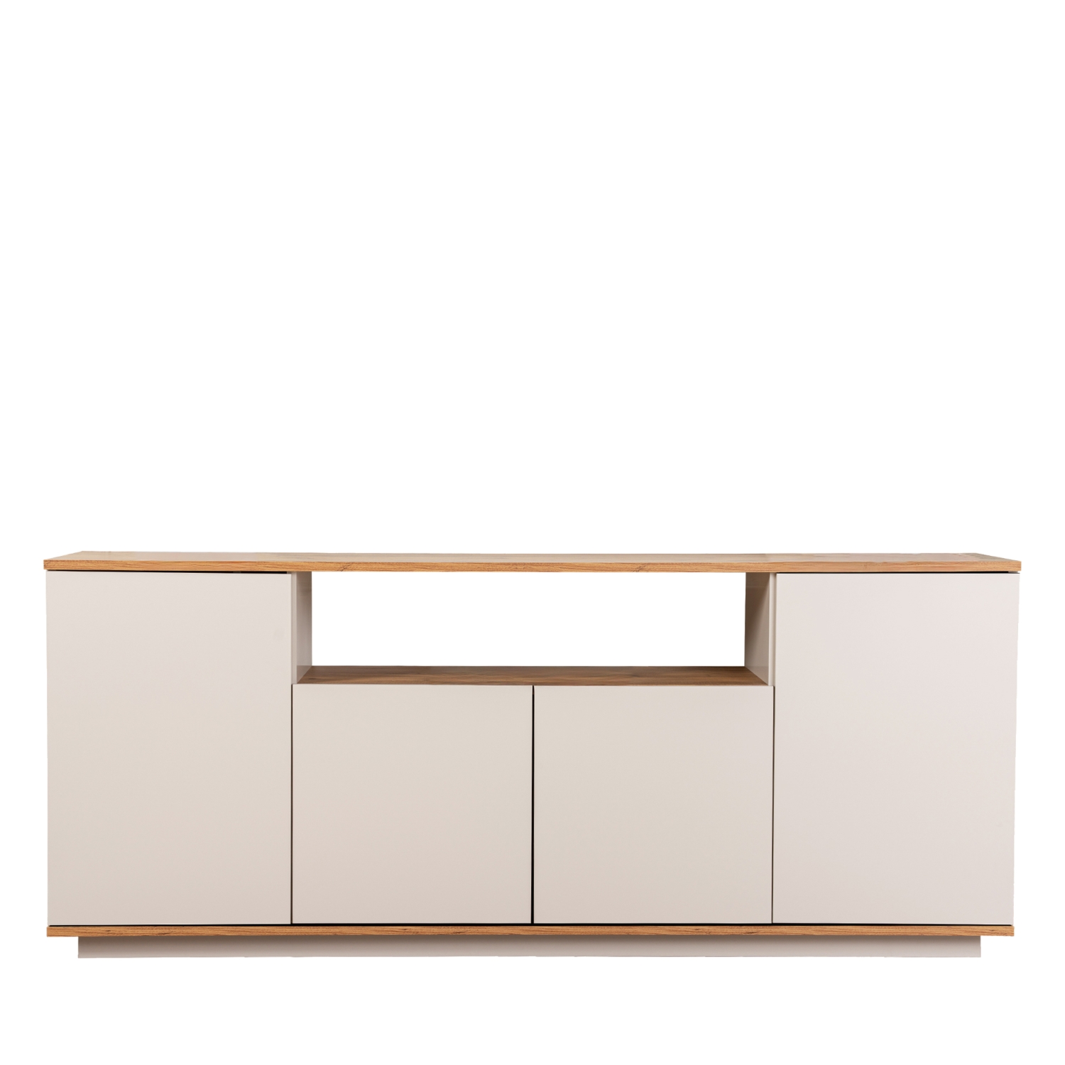 Fritz - Buffet 4 portes en bois L180cm - Beige