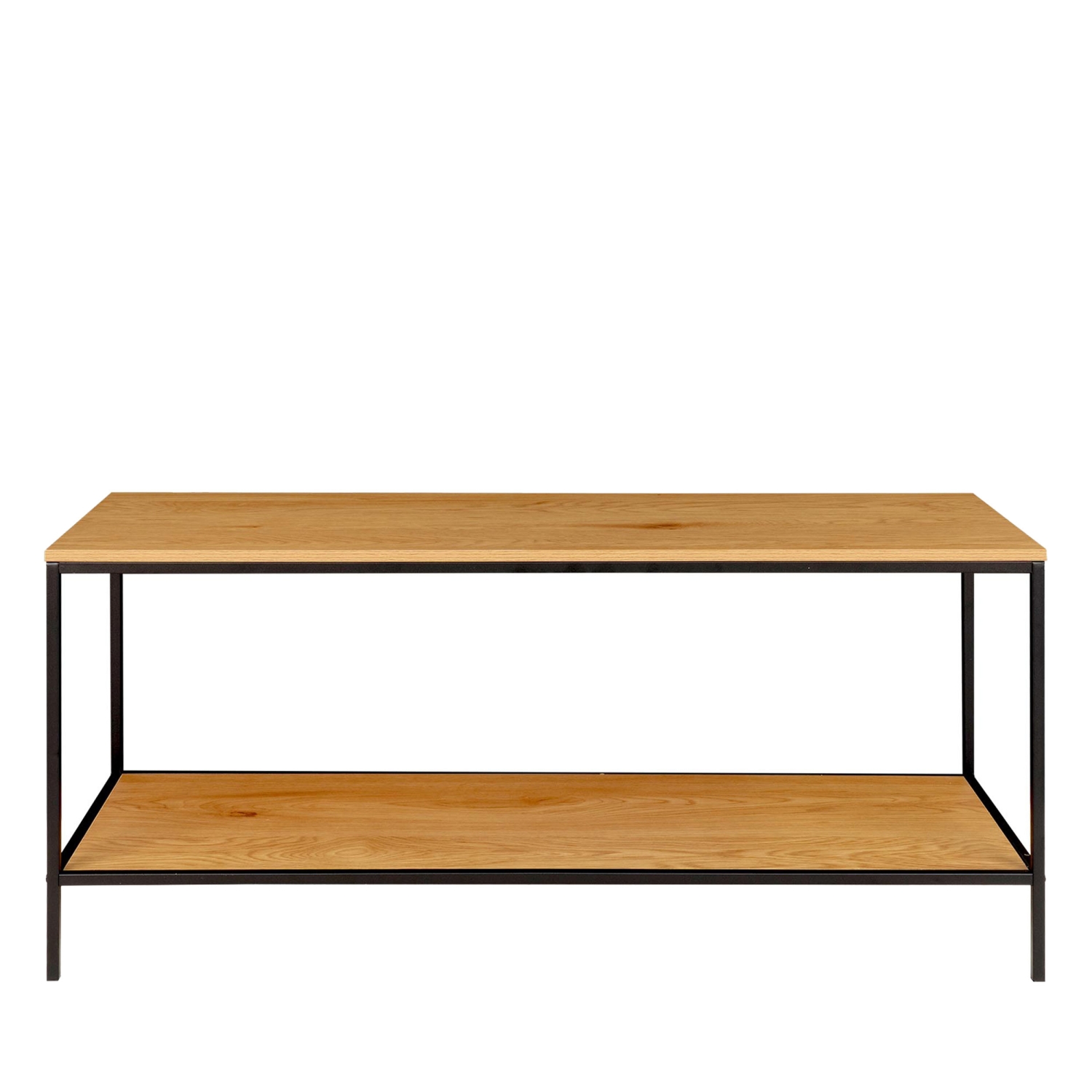 Vita - Meuble TV en bois et métal L100cm - Bois clair / noir