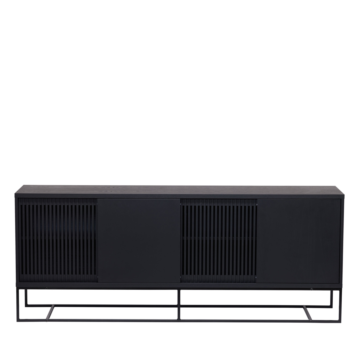 Ende - Buffet 4 portes en bois L188cm - Noir