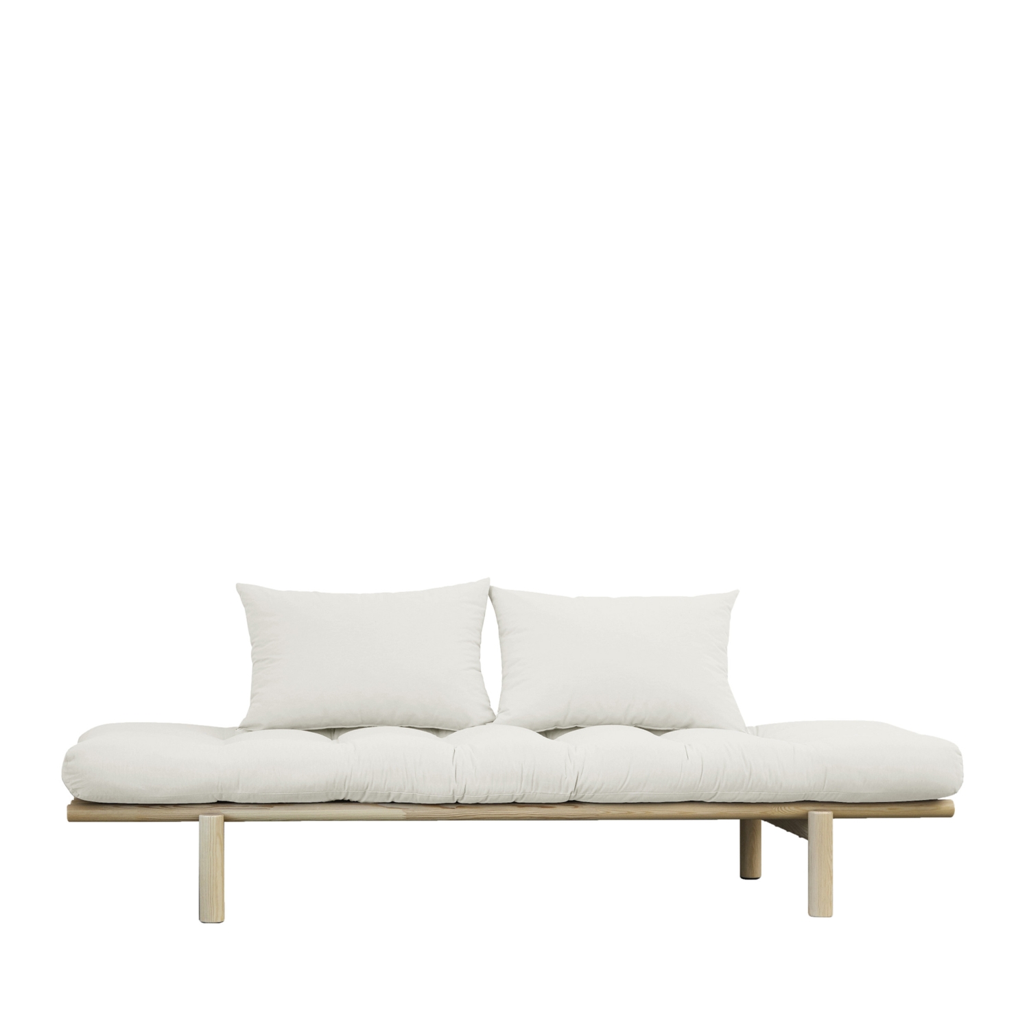 Pace - Daybed en bois naturel et tissu - Ecru