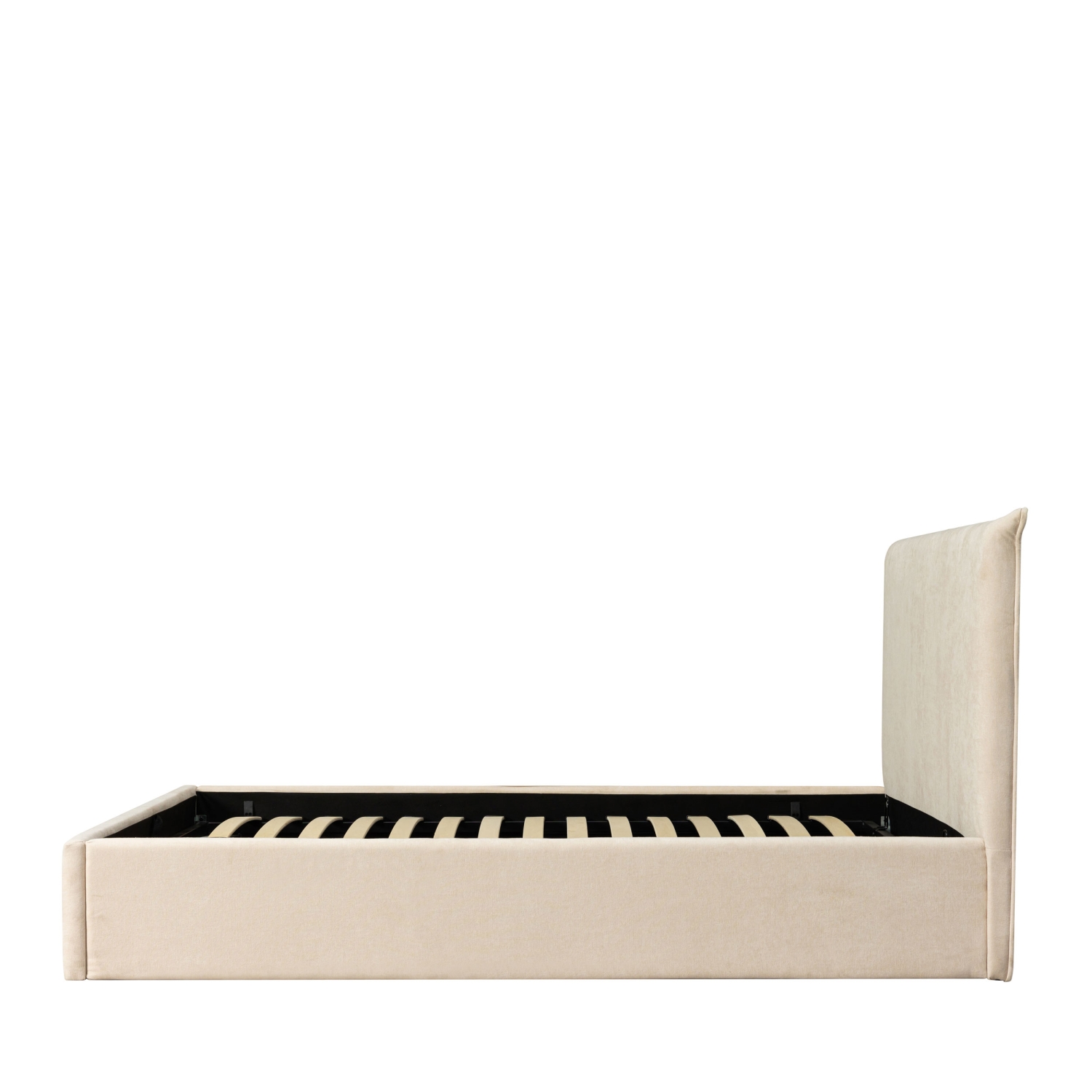 Mac Beth - Lit coffre en tissu 160x200cm - Écru