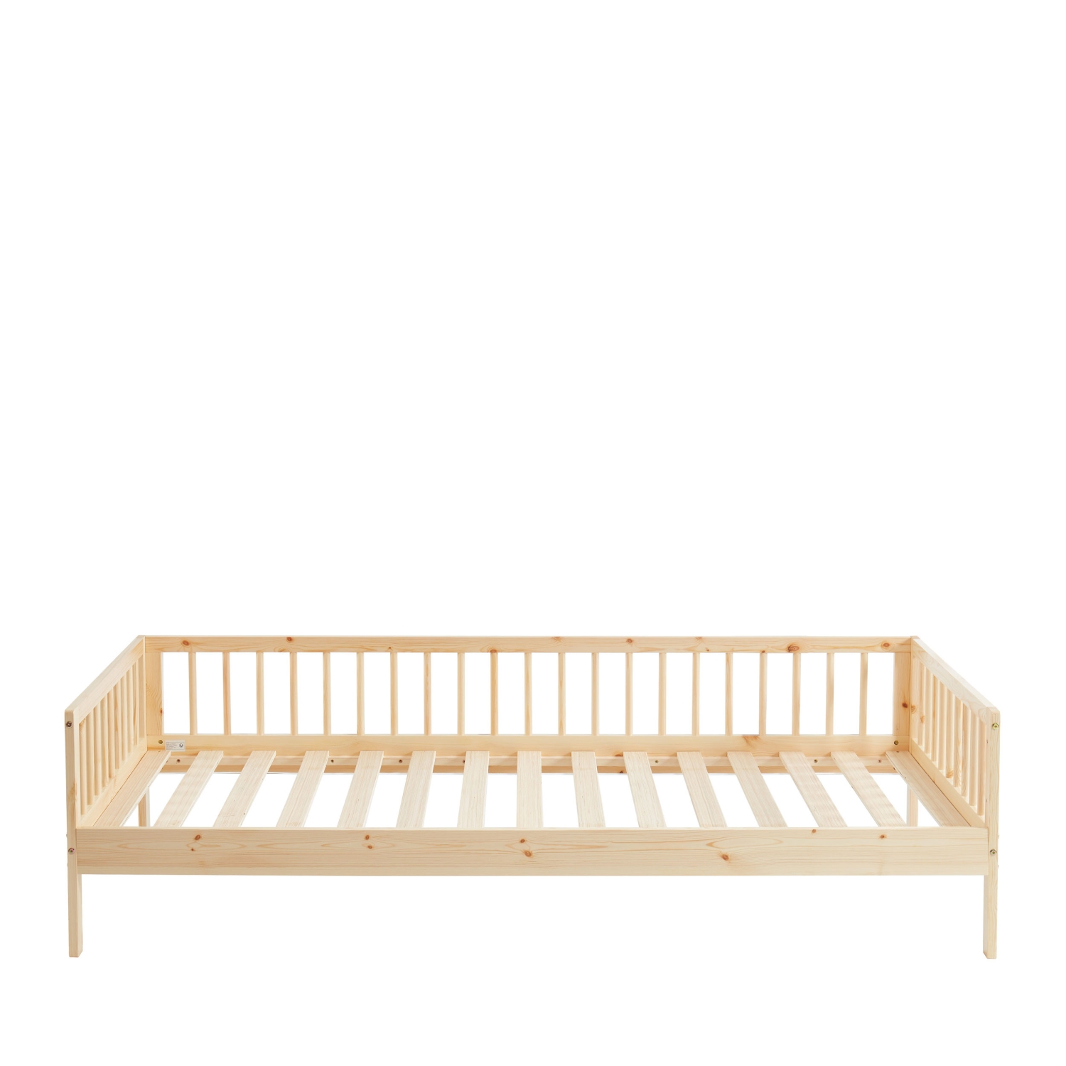 SASHA - Cadre de lit pour enfant en bois massif 90x190cm - Bois clair