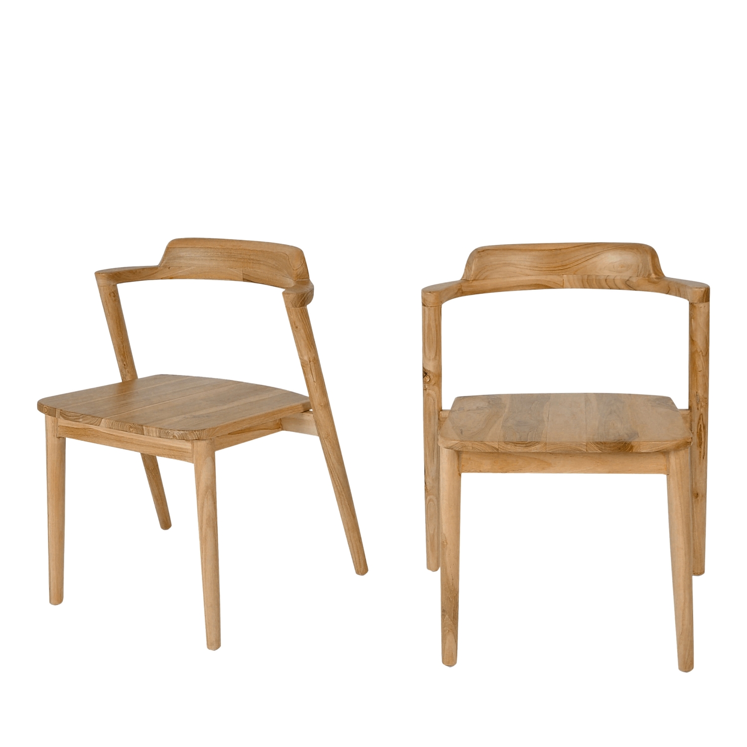 Joko - Lot de 2 chaises en teck - Bois
