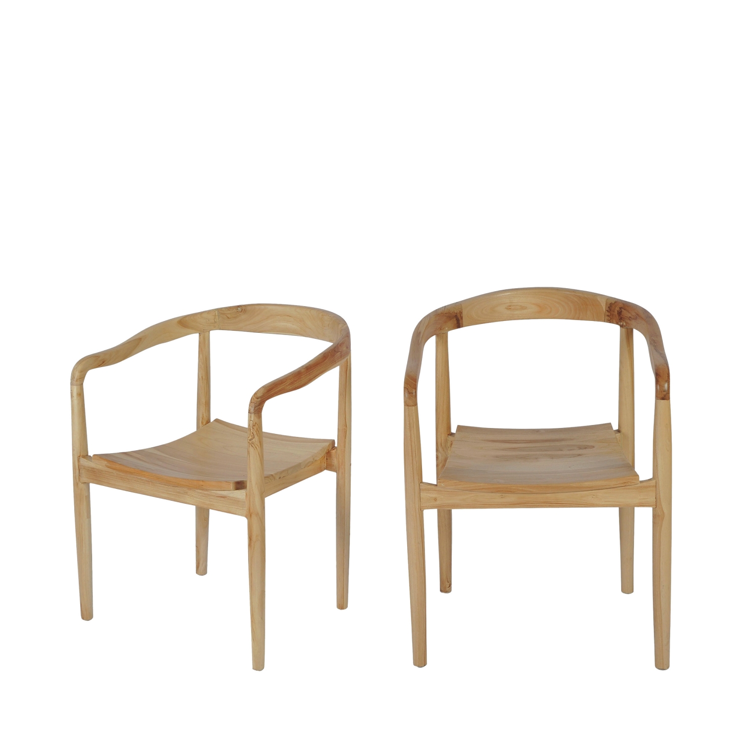 Raden - Lot de 2 fauteuils de table en teck - Bois