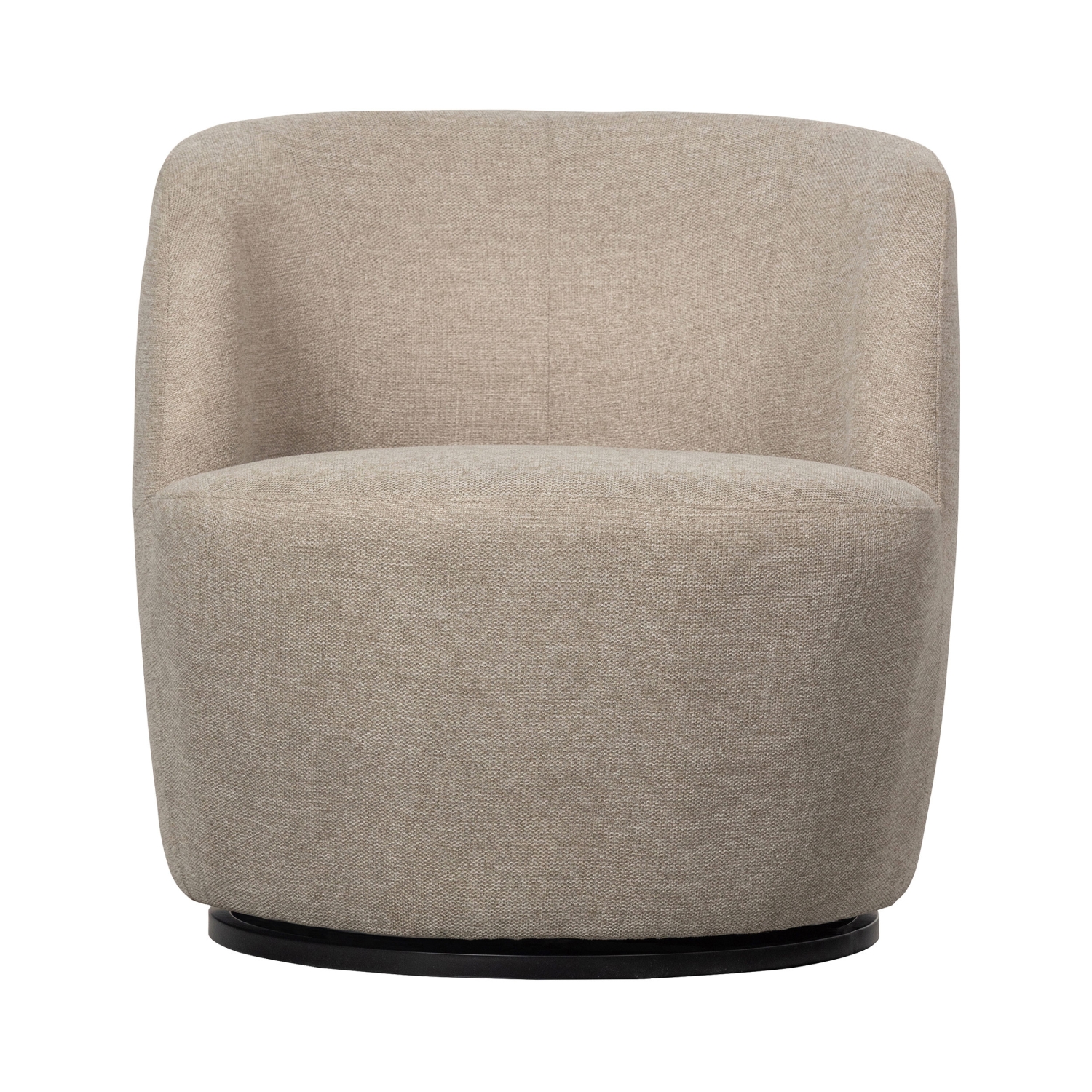 Serra - Fauteuil pivotant design en tissu - Naturel