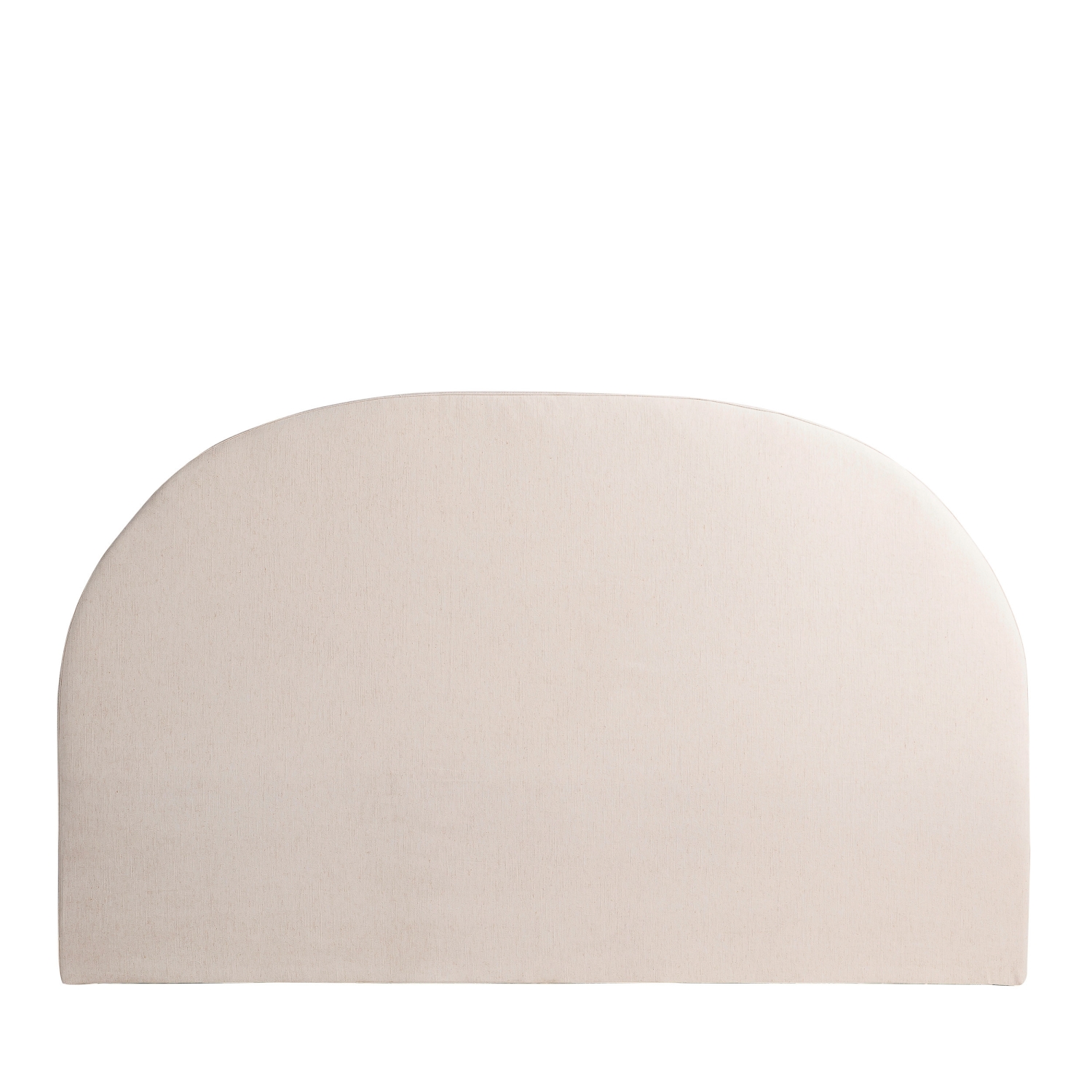 Noussa - Tête de lit en coton et lin demi-lune L150cm - Naturel