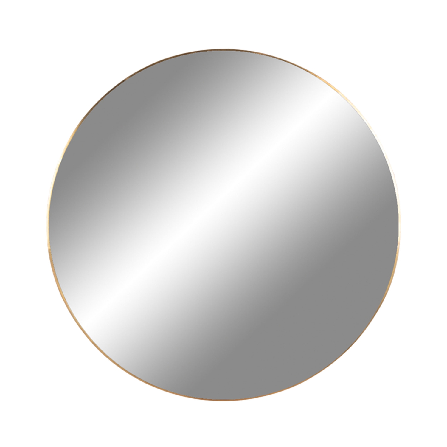 Jersey - Miroir rond en métal ø80cm - Laiton