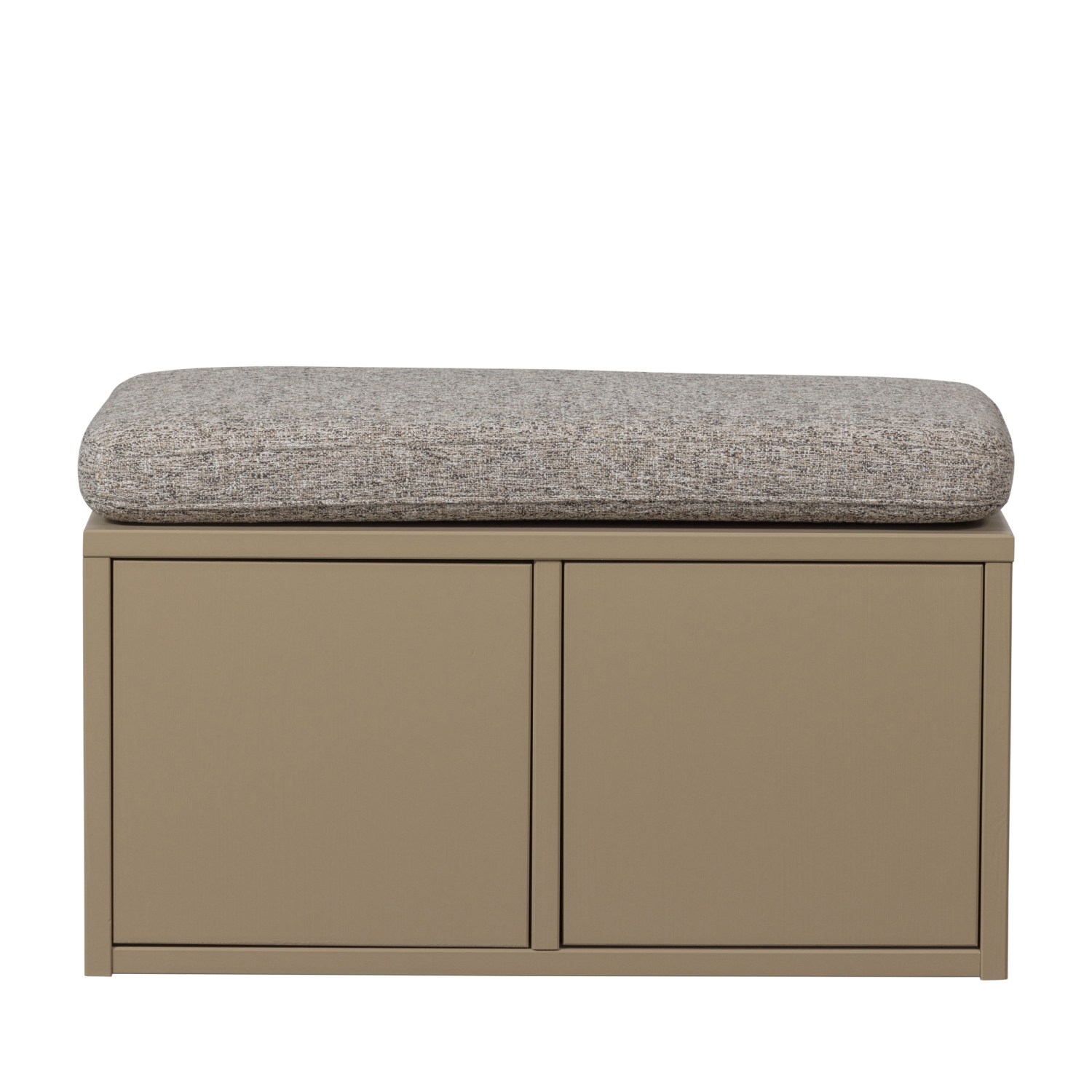 Turner - Banc d'entrée avec rangement chaussures en bois L80cm - Beige