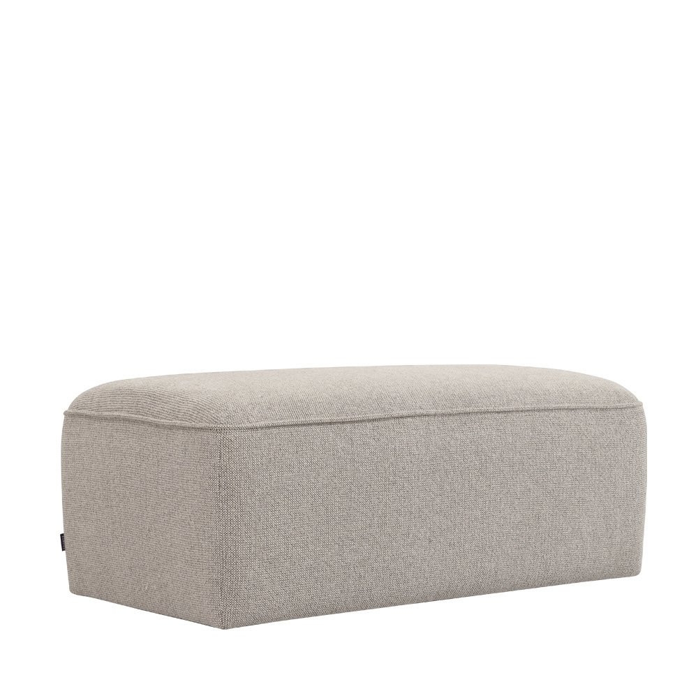Noor - Pouf pour canapé modulable en tissu - Naturel chiné