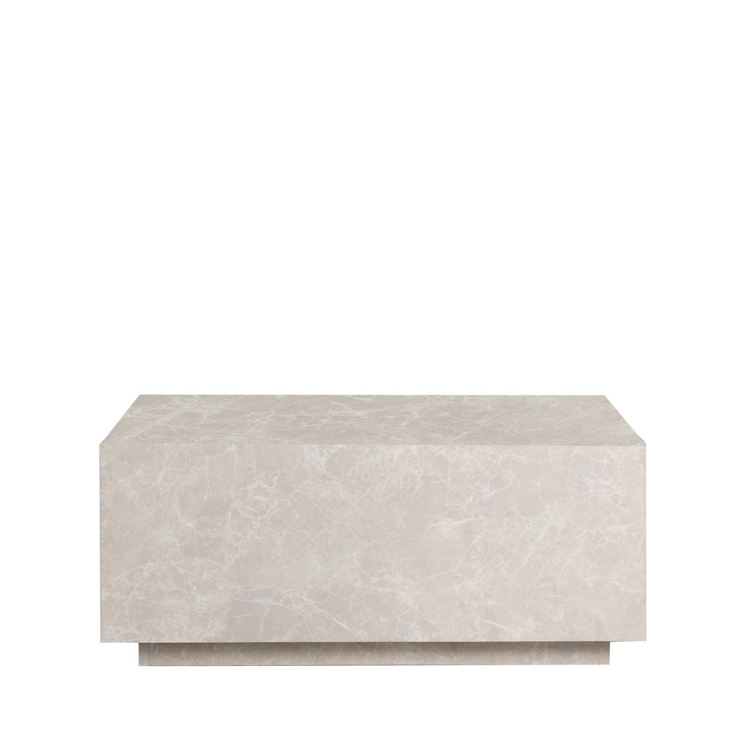 Lipani - Table basse effet marbre 90x50cm - Beige