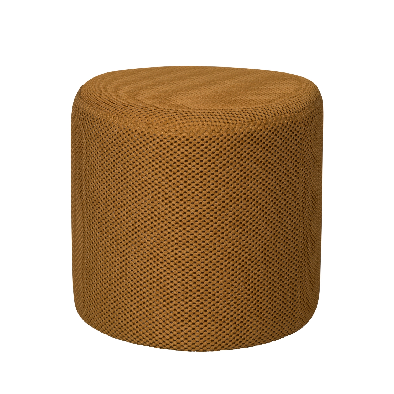 Puuk - Pouf rond en tissu ø40cm - Jaune moutarde
